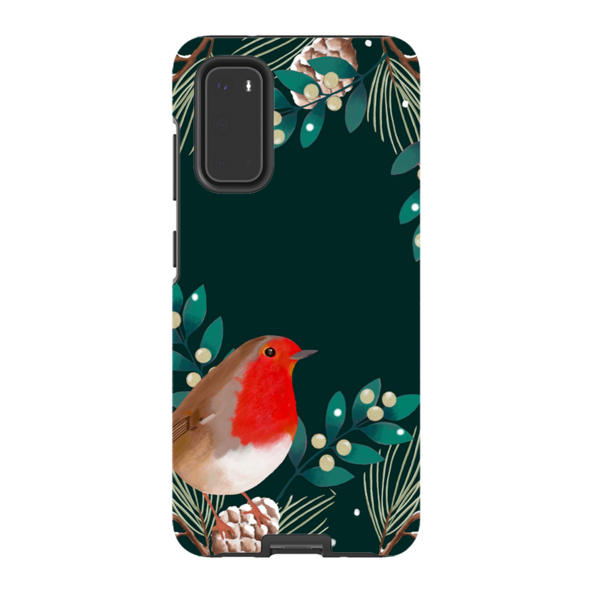 Samsung Tough Case - Robin Pine Cones By Bex Parkin