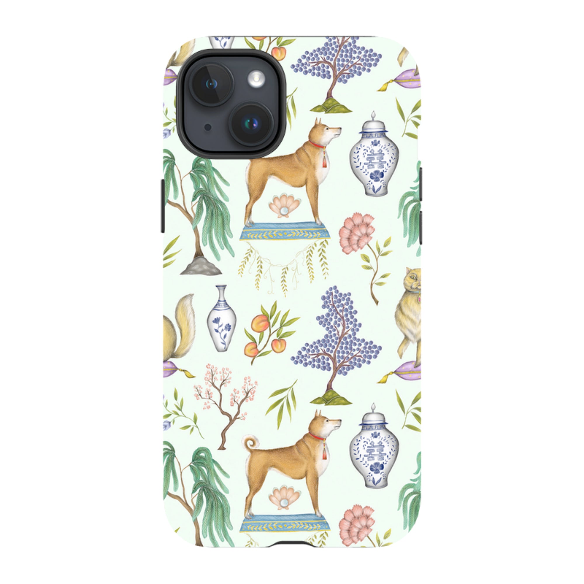 iPhone Tough Case - Chinoiserie Menagerie Green By Catherine Rowe