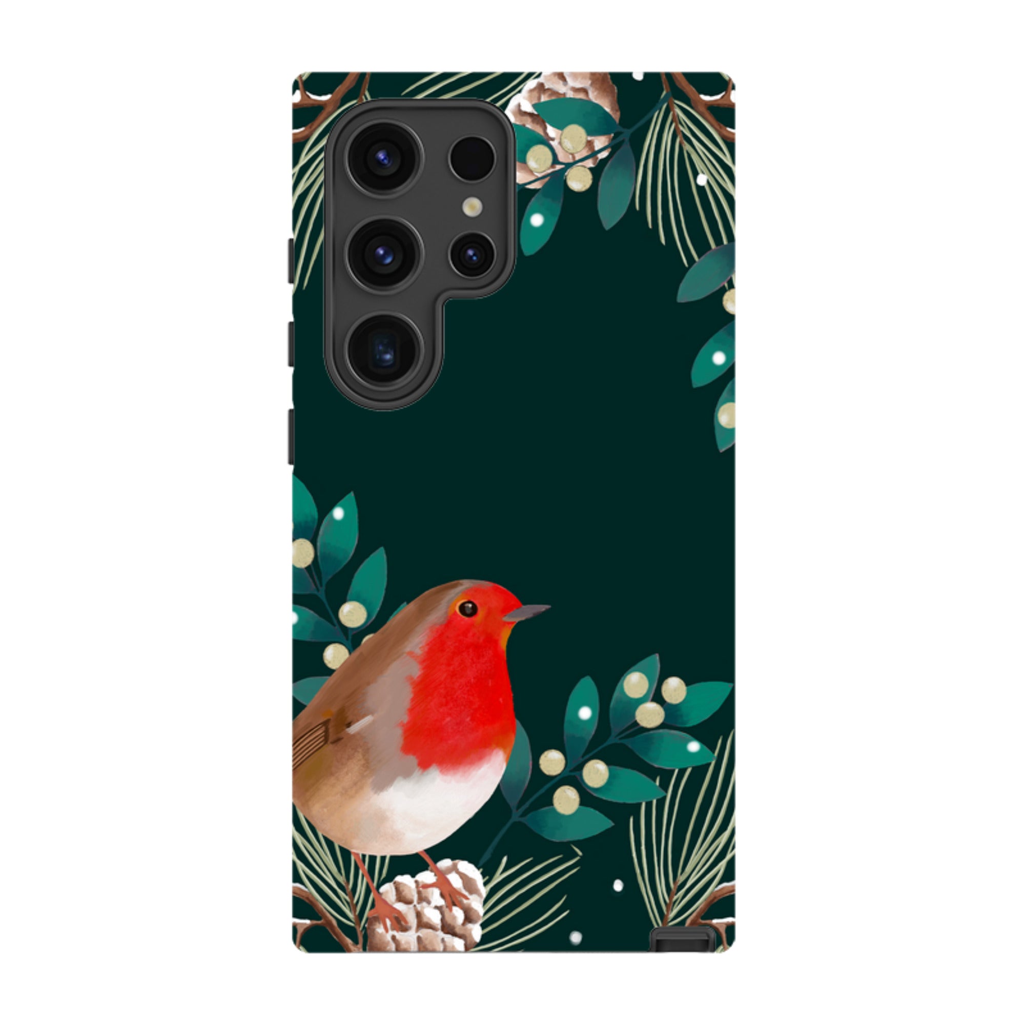 Samsung Tough Case - Robin Pine Cones By Bex Parkin