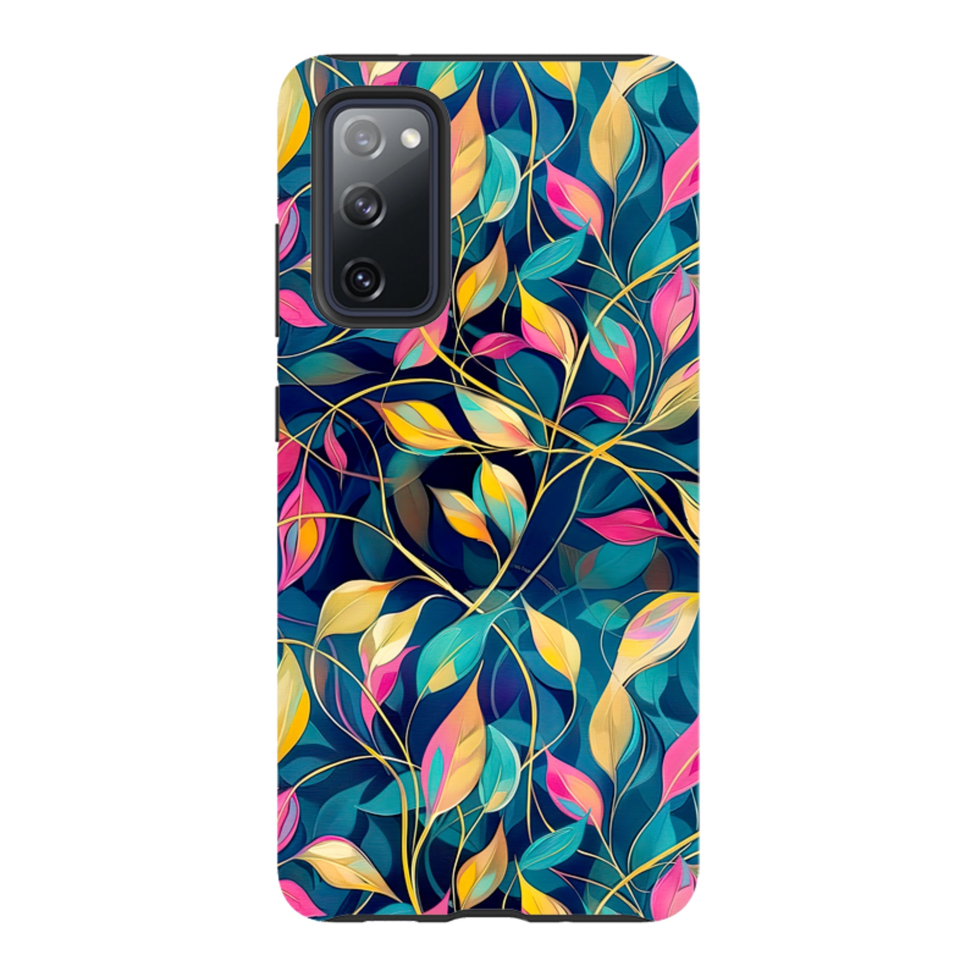 Samsung Tough Case - Pink and Teal Leaves