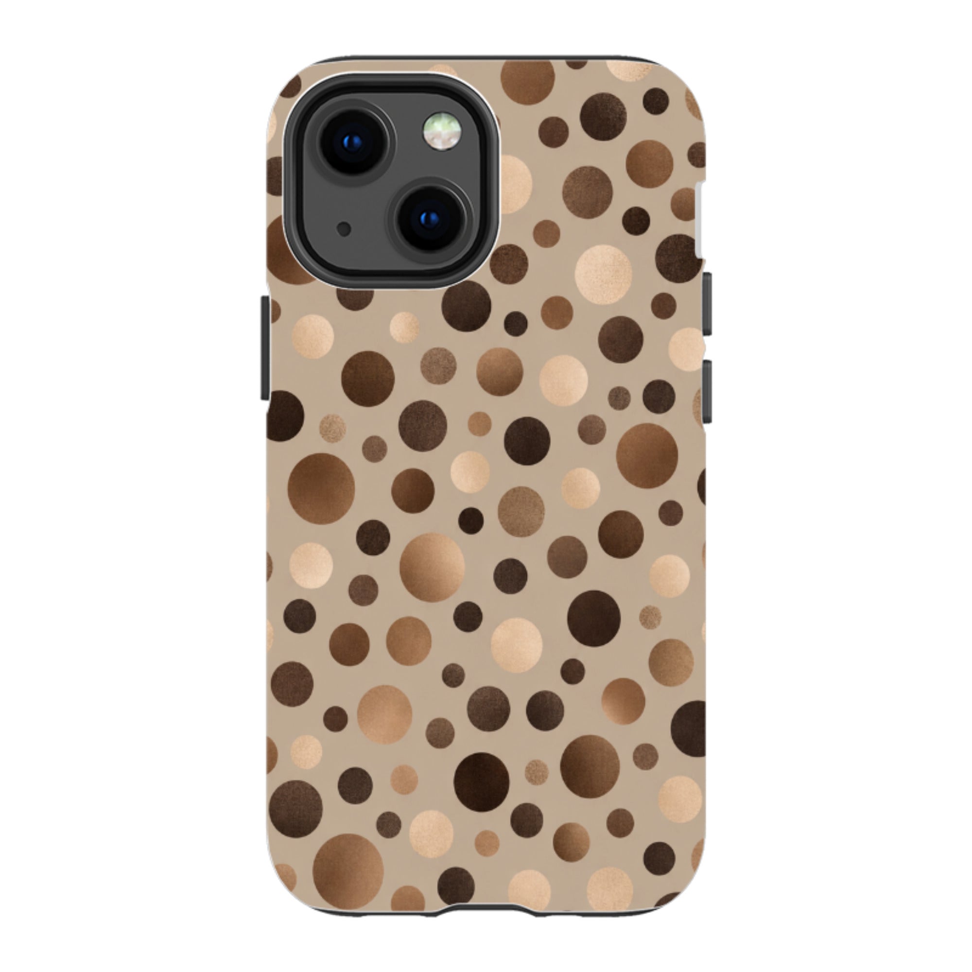 iPhone Tough Case - Rose Gold Polka Dot
