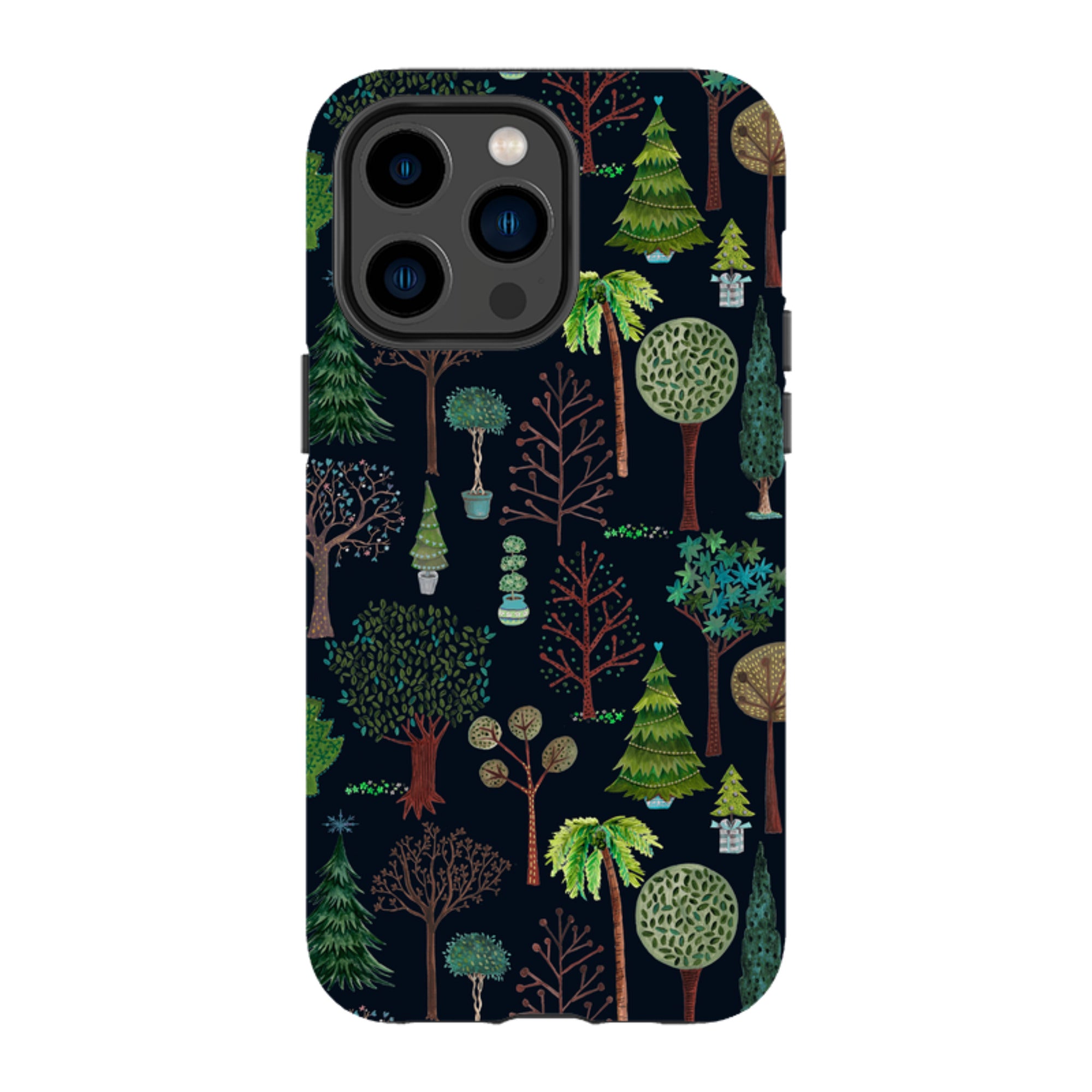 iPhone MagSafe Tough Case -  Xmas Trees Dark By Caroline Bonne Muller