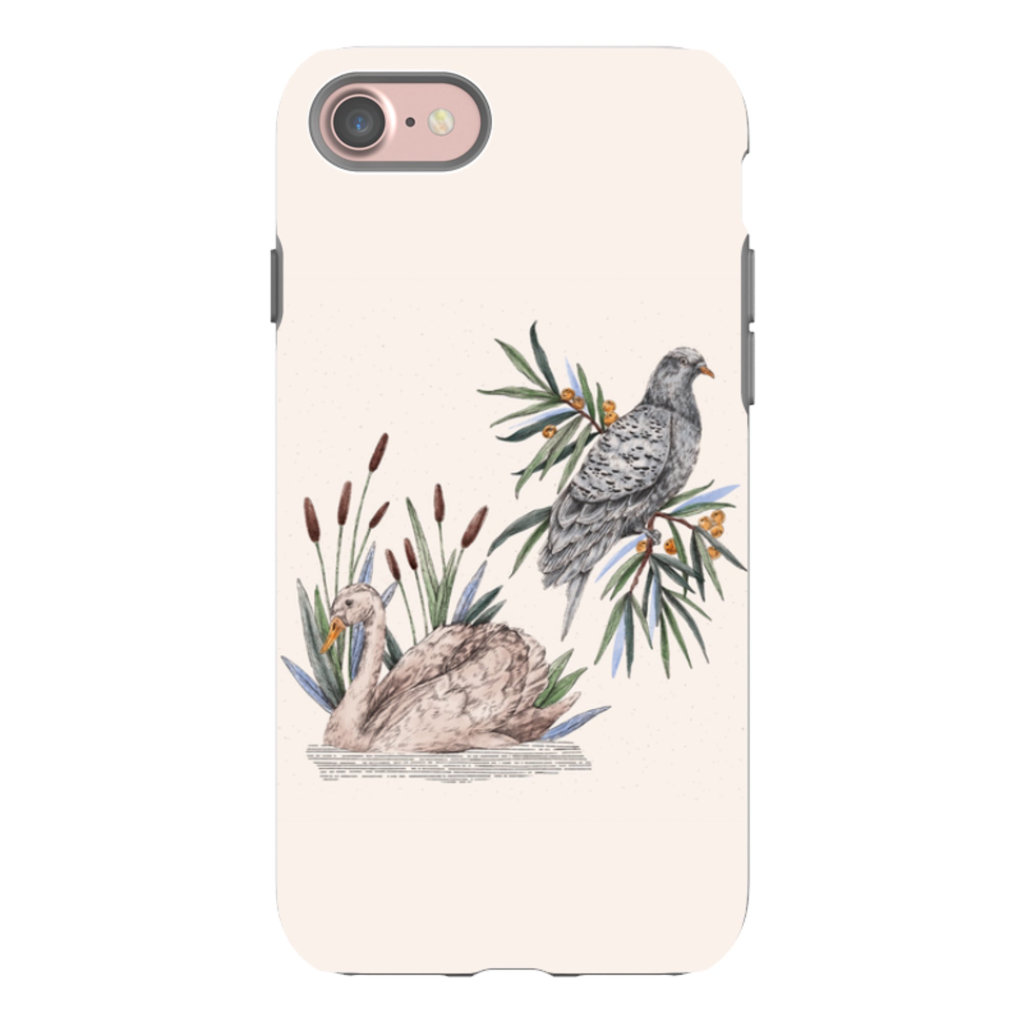 iPhone Tough Case - Swan Pigeon By Jade Mosinski