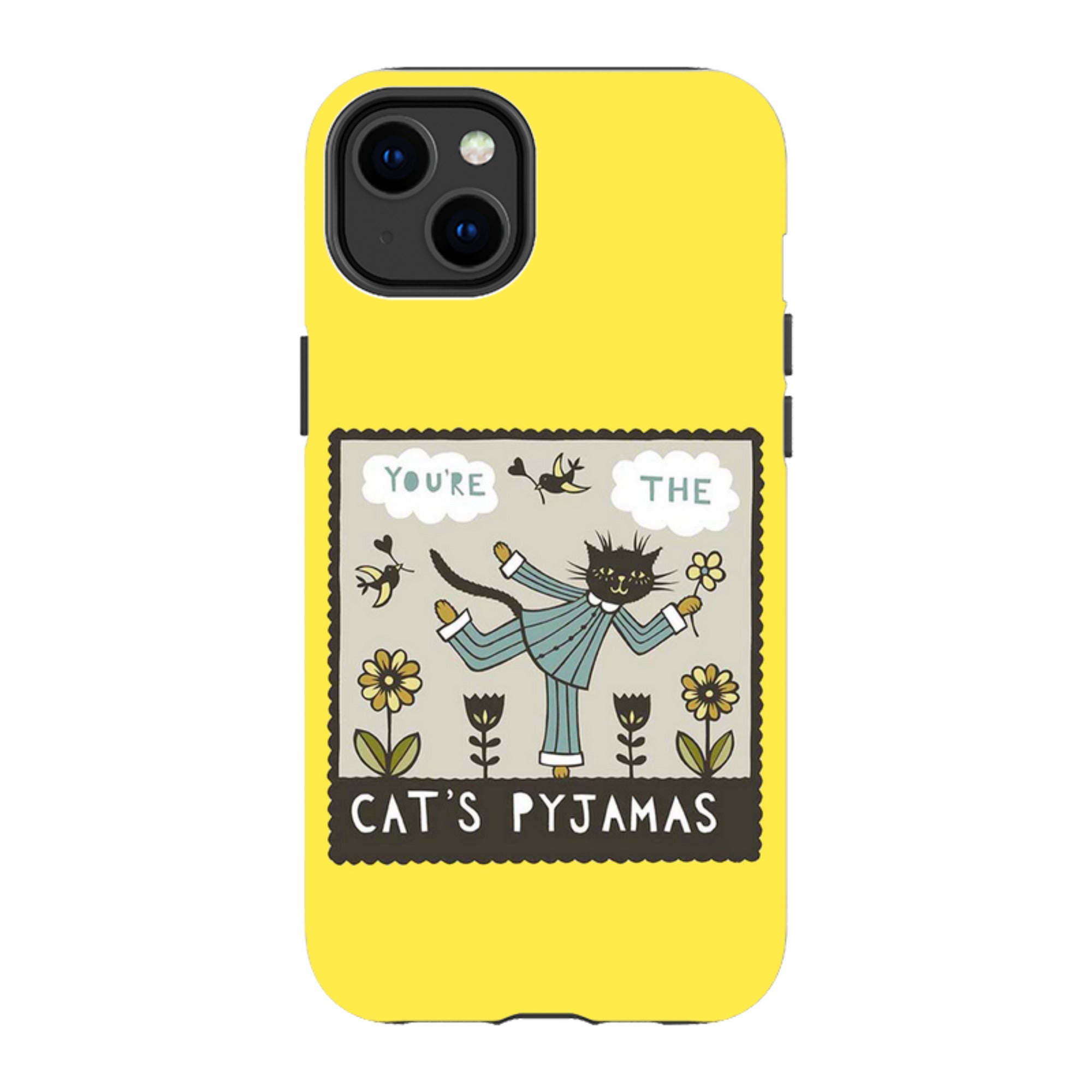 iPhone MagSafe Tough Case -  Cats Pyjamas Yellow By Suzy Taylor
