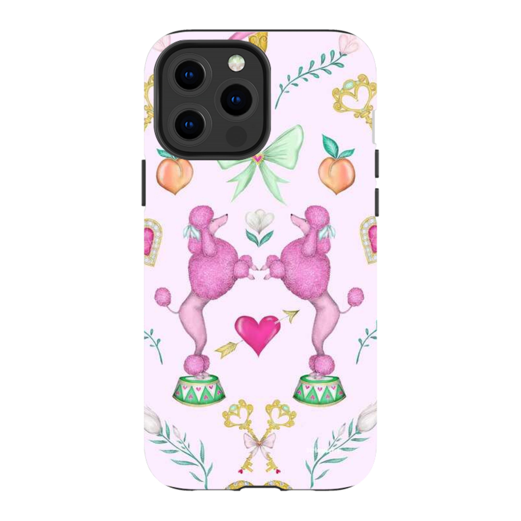 iPhone MagSafe Tough Case - Pink Poodle Parlour Sugar By Catherine Rowe