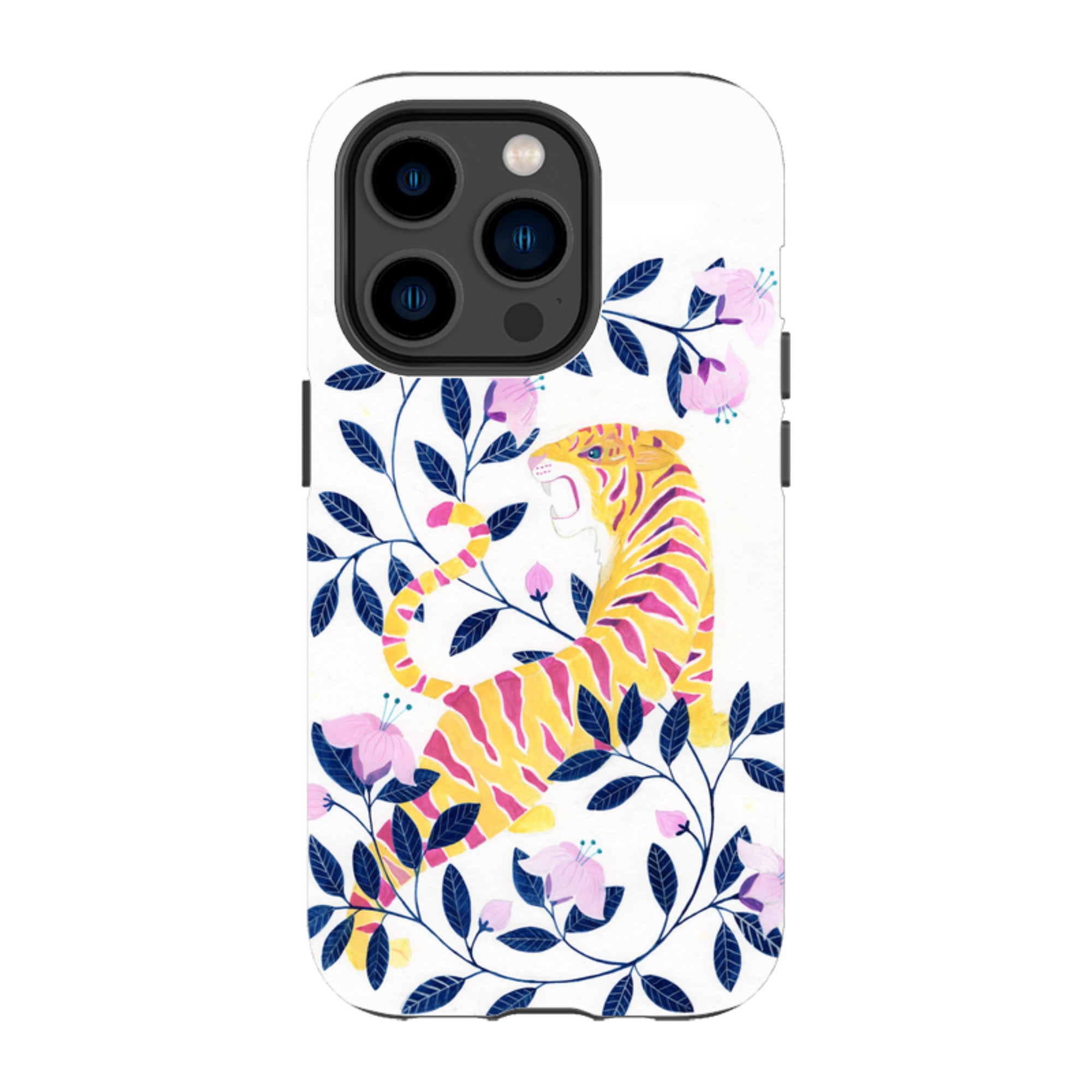 iPhone Tough Case - Yellow Tiger By Bex Parkin