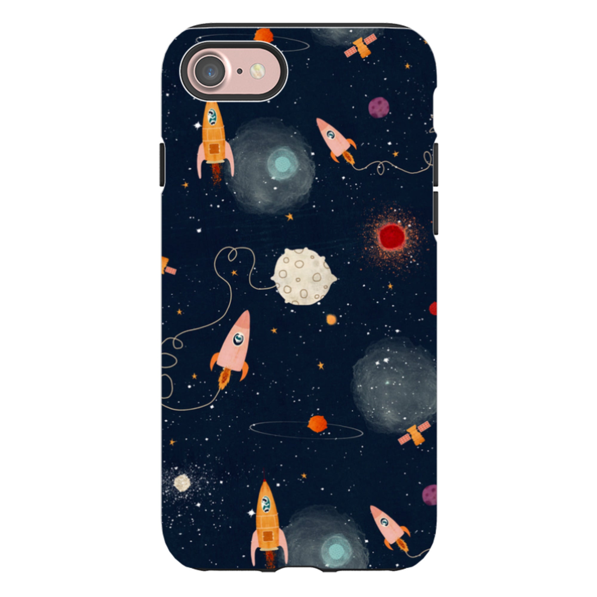 iPhone Tough Case - Rockets Midnight By Katherine Quinn