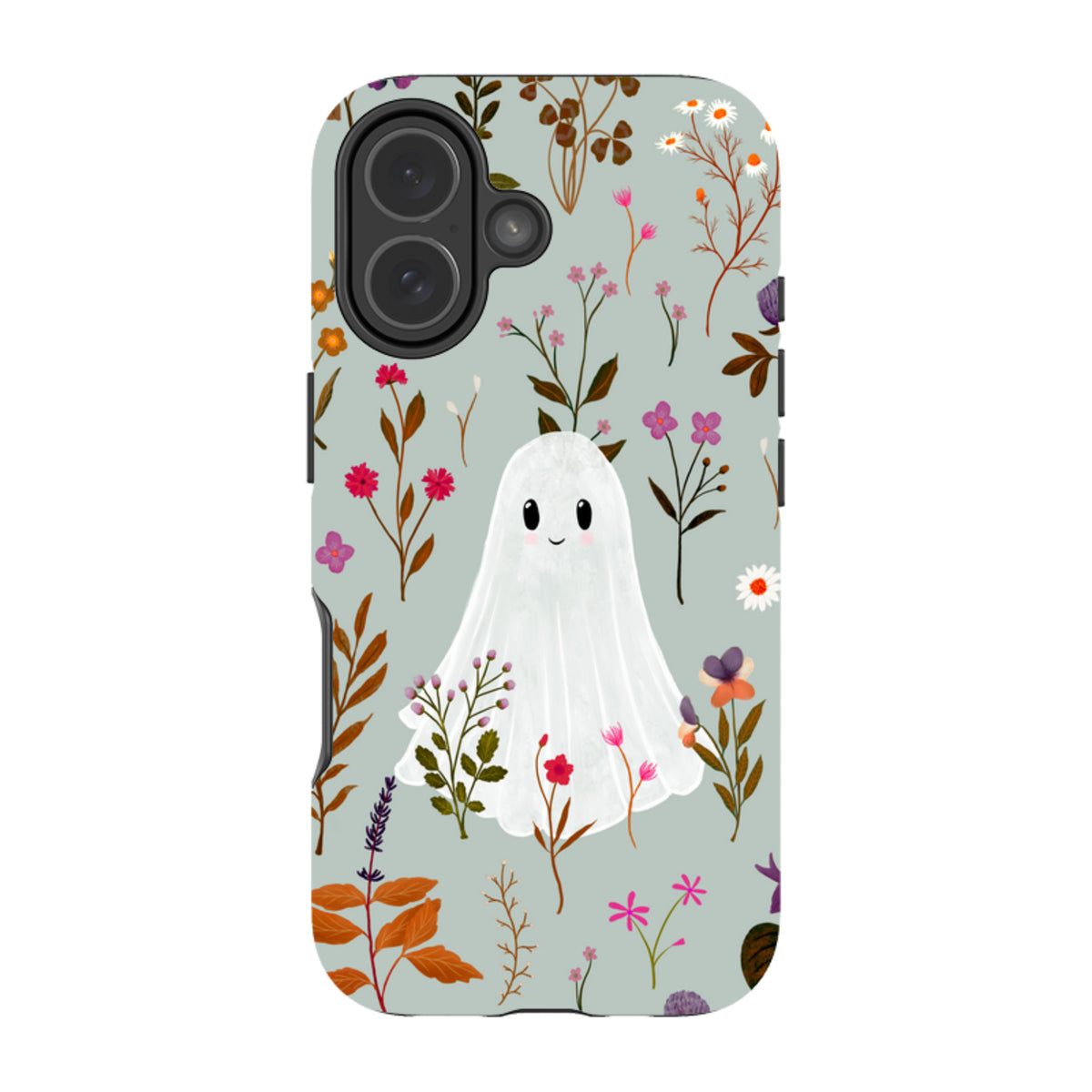 iPhone Tough Case - Ghost in the Garden - Dusty Gourd Multi By Katherine Quinn