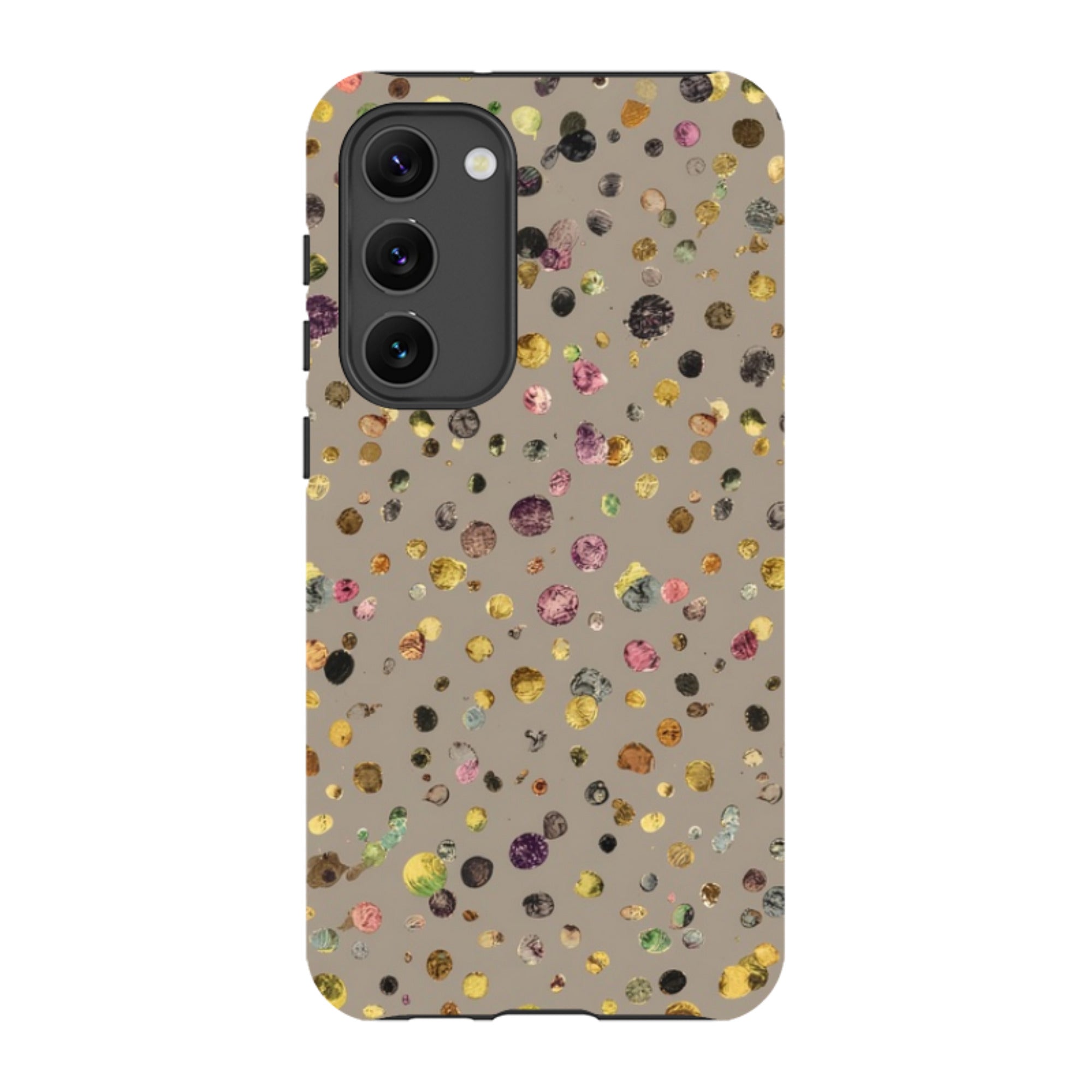 Samsung Tough  Case - Grey Polka