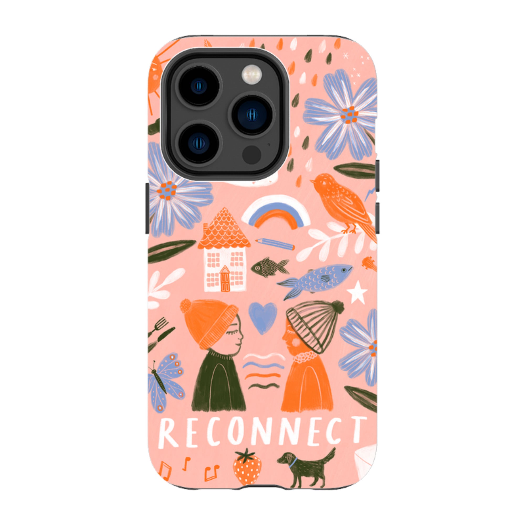 iPhone Tough Case - Reconnect Orange By Lee Foster Wilson