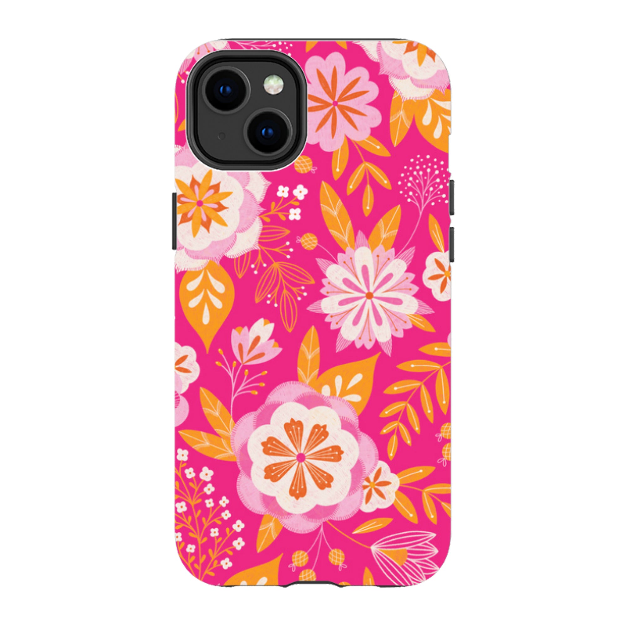 iPhone MagSafe Tough Case -  Big Bold Blooms Pink By Jenny Zemanek