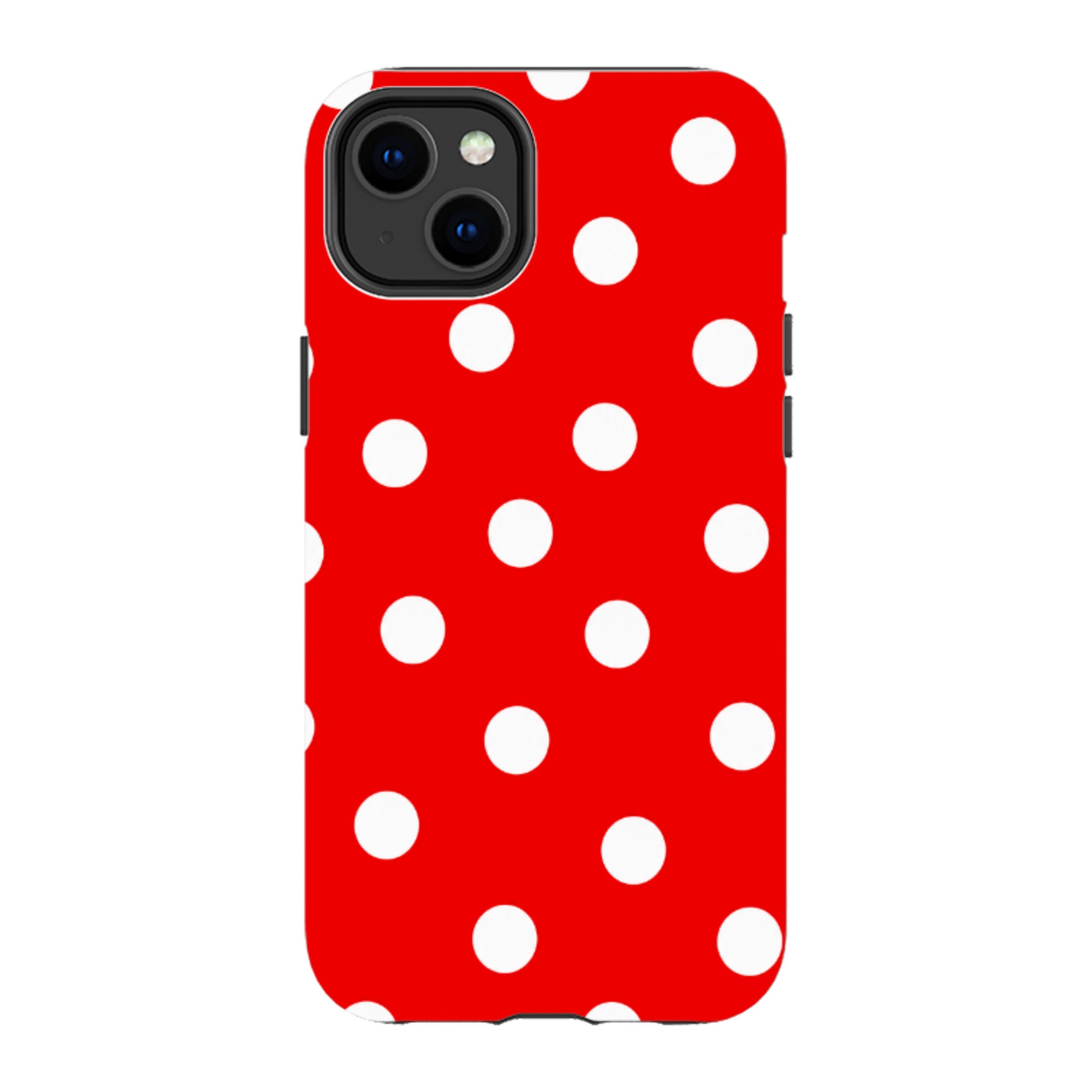 iPhone Tough Case - Red & White Polka Dot