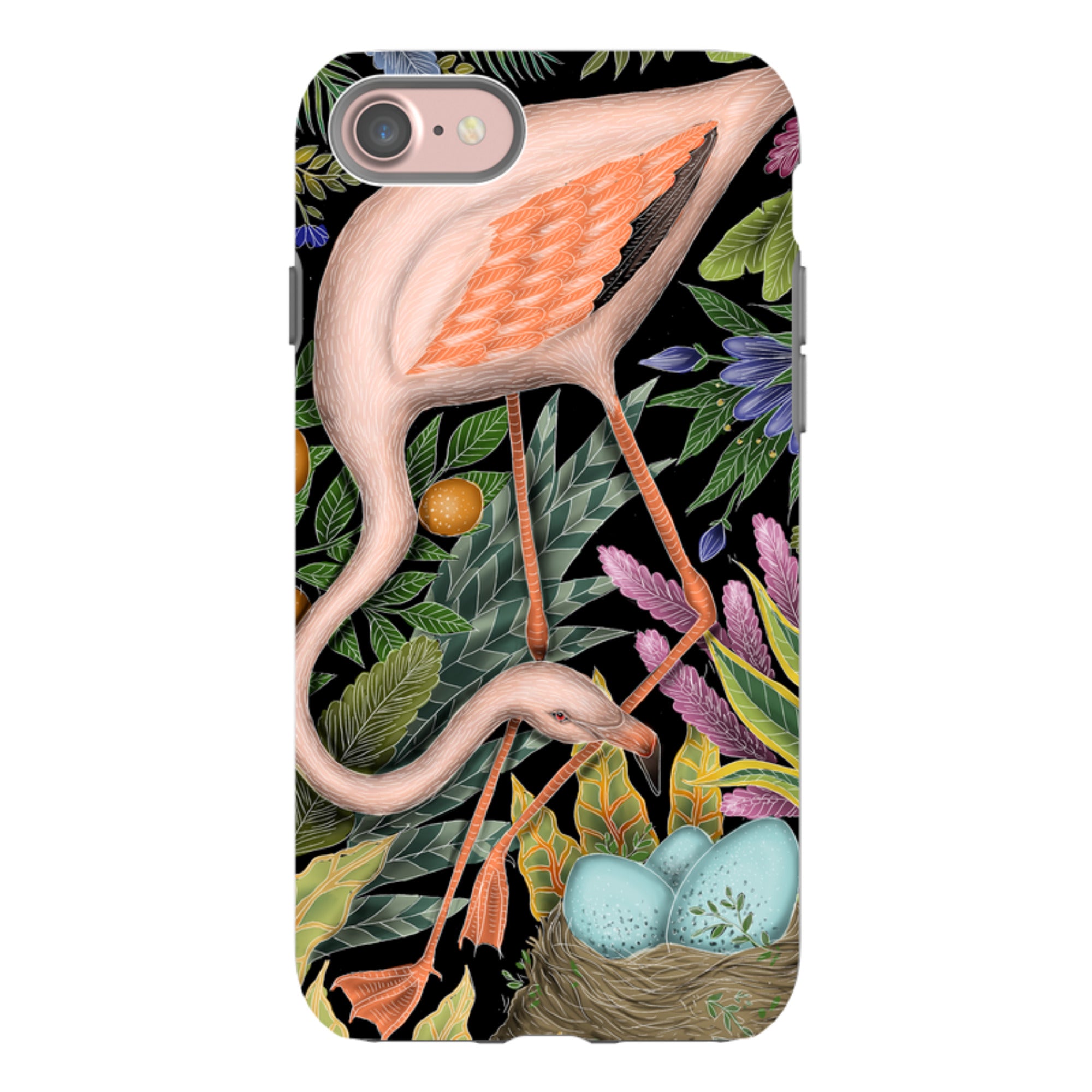 iPhone Tough Case - Flamingo By Catherine Rowe