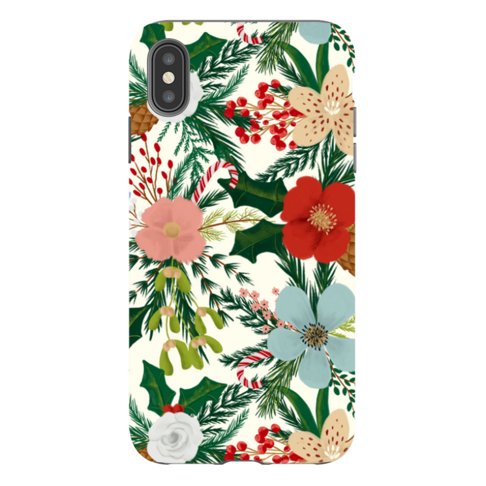 iPhone Tough Case - Christmas Florals By Abby Jacobs