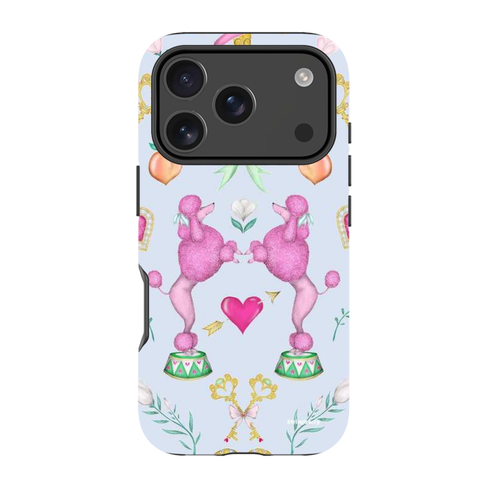 iPhone MagSafe Tough Case - Pink Poodle Parlour Powder By Catherine Rowe