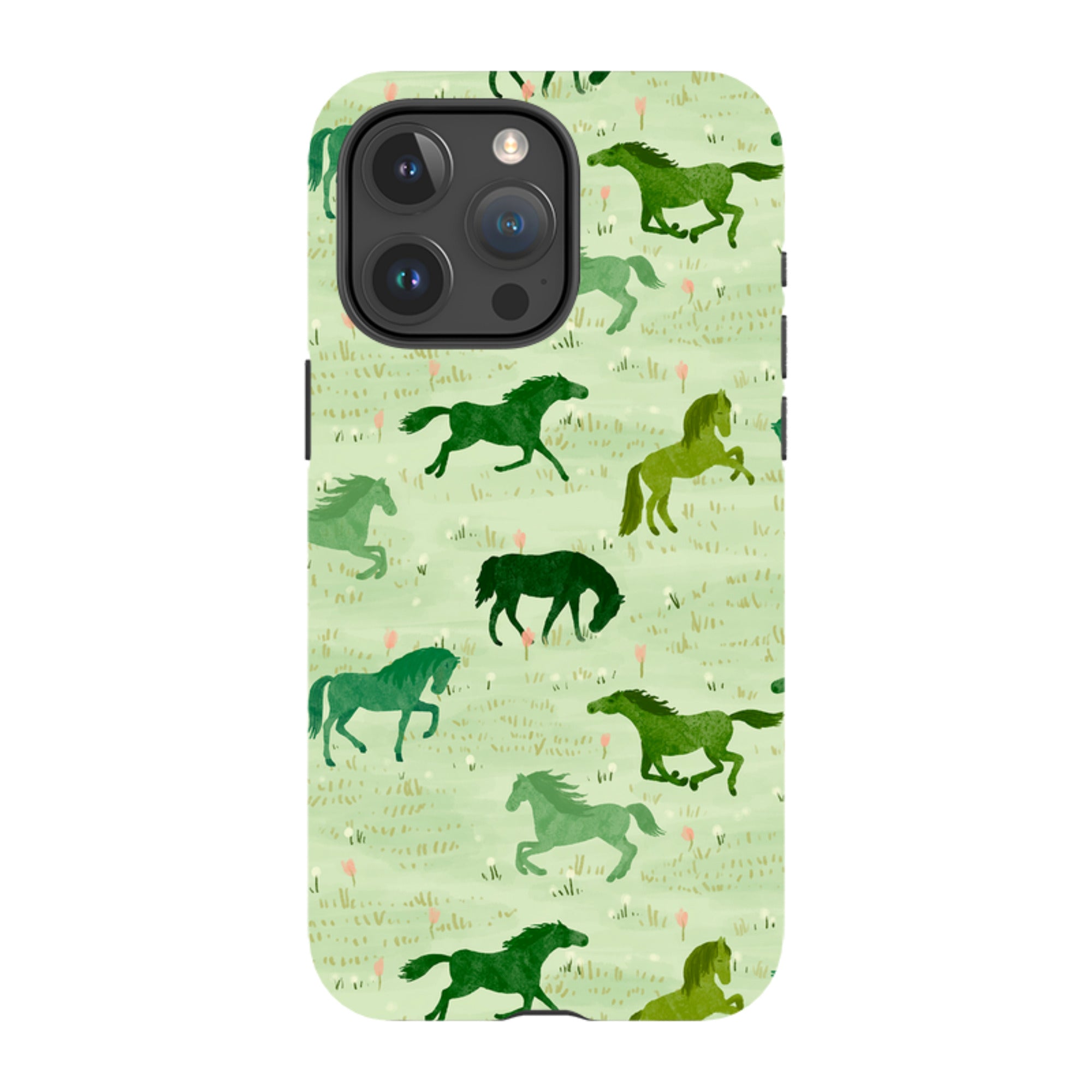 iPhone Tough Case - Wild Horses Meadow By Katherine Quinn