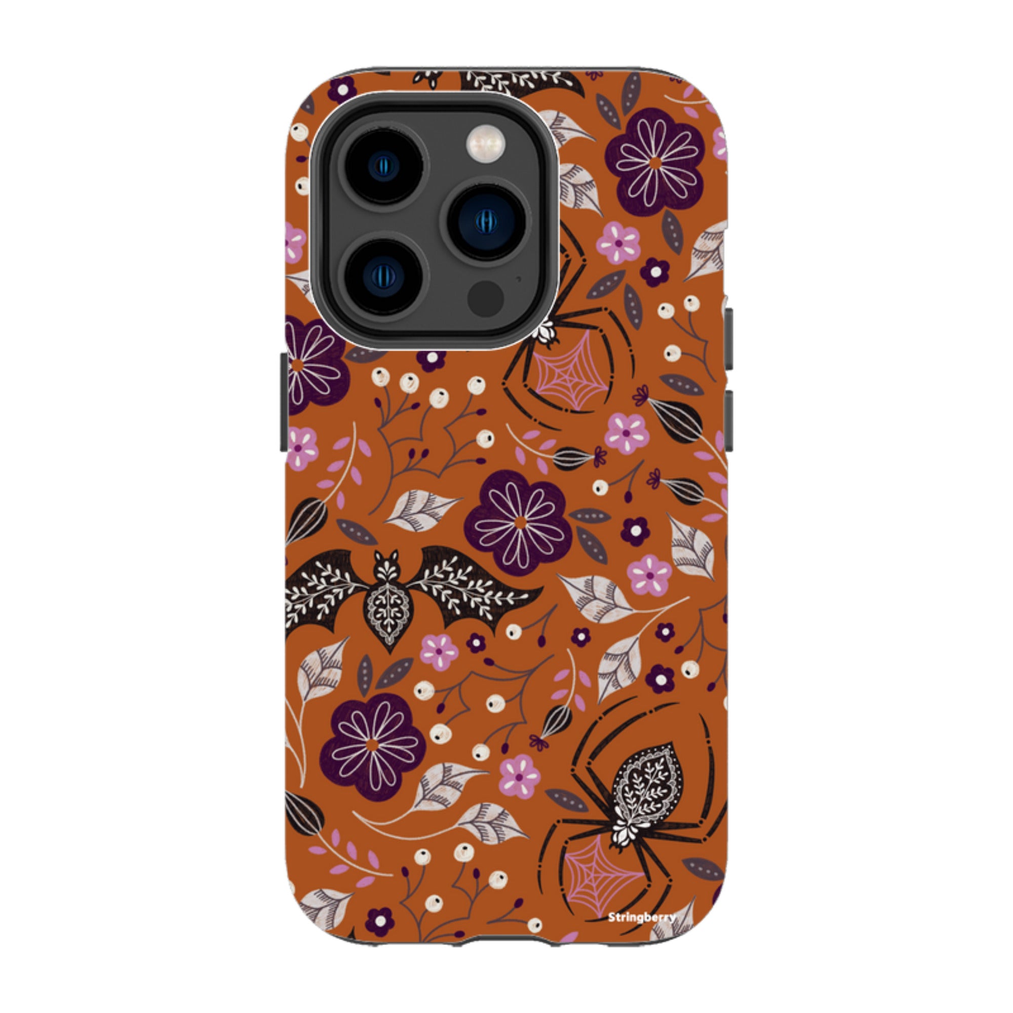 iPhone Tough Case - SpiderBat Orange By Jenny Zemanek