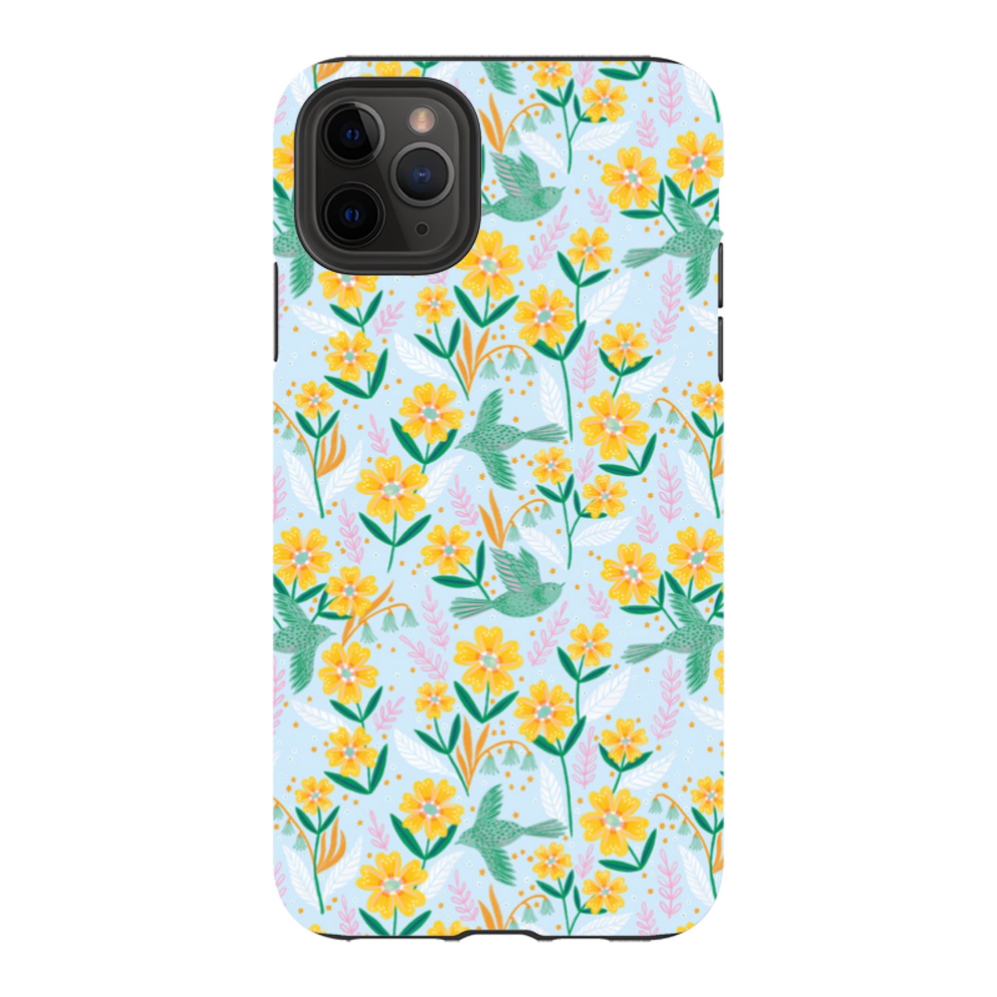iPhone Tough Case - Sweet Birds Blue By Lee Foster Wilson