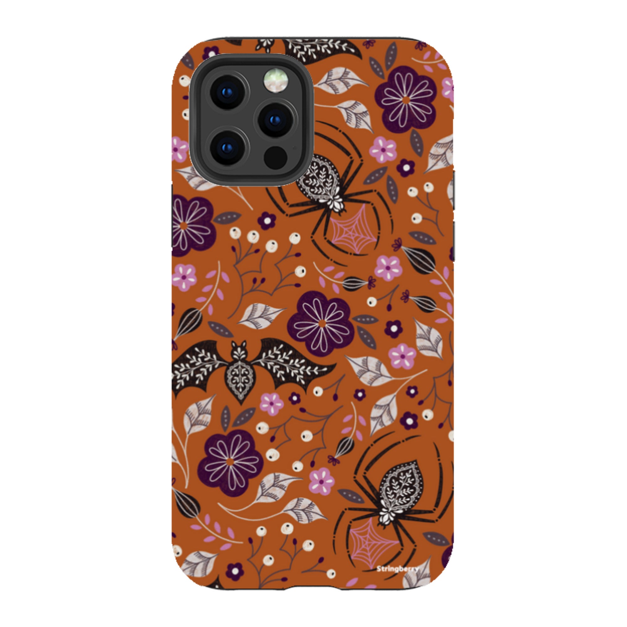 iPhone Tough Case - SpiderBat Orange By Jenny Zemanek