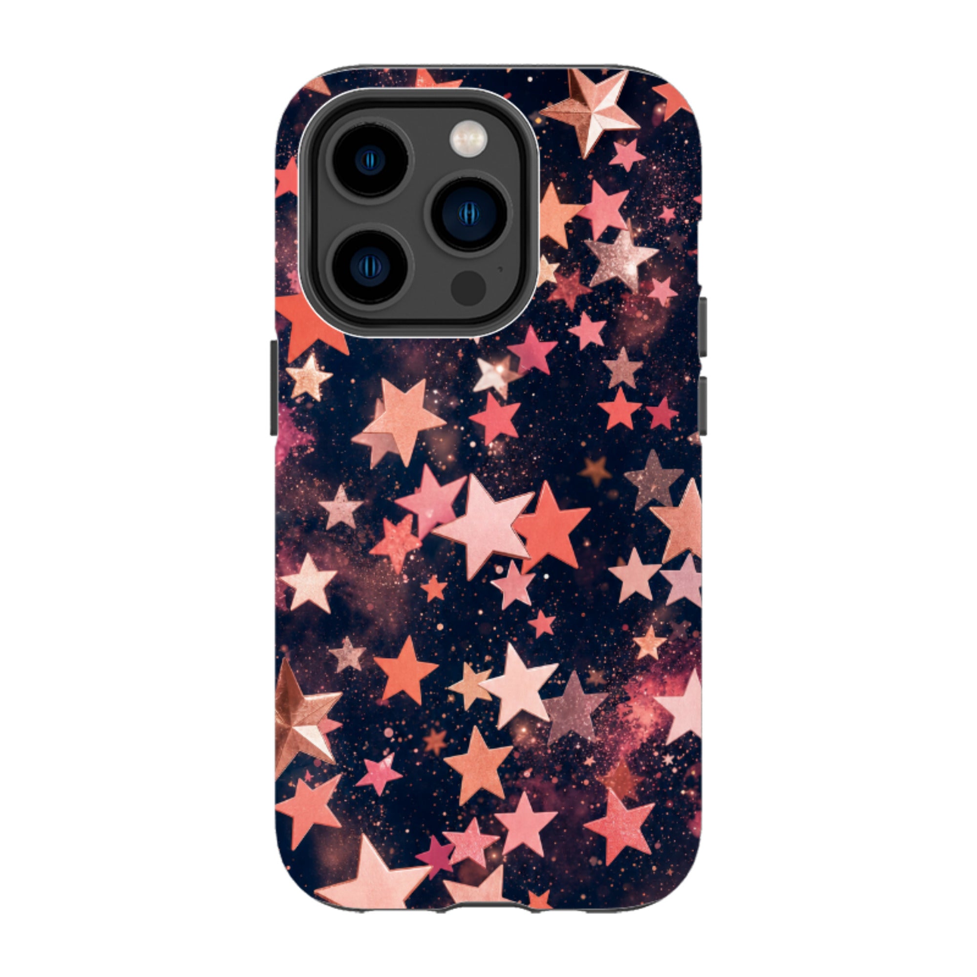 iPhone Tough Case - Rose Gold Galaxy Star