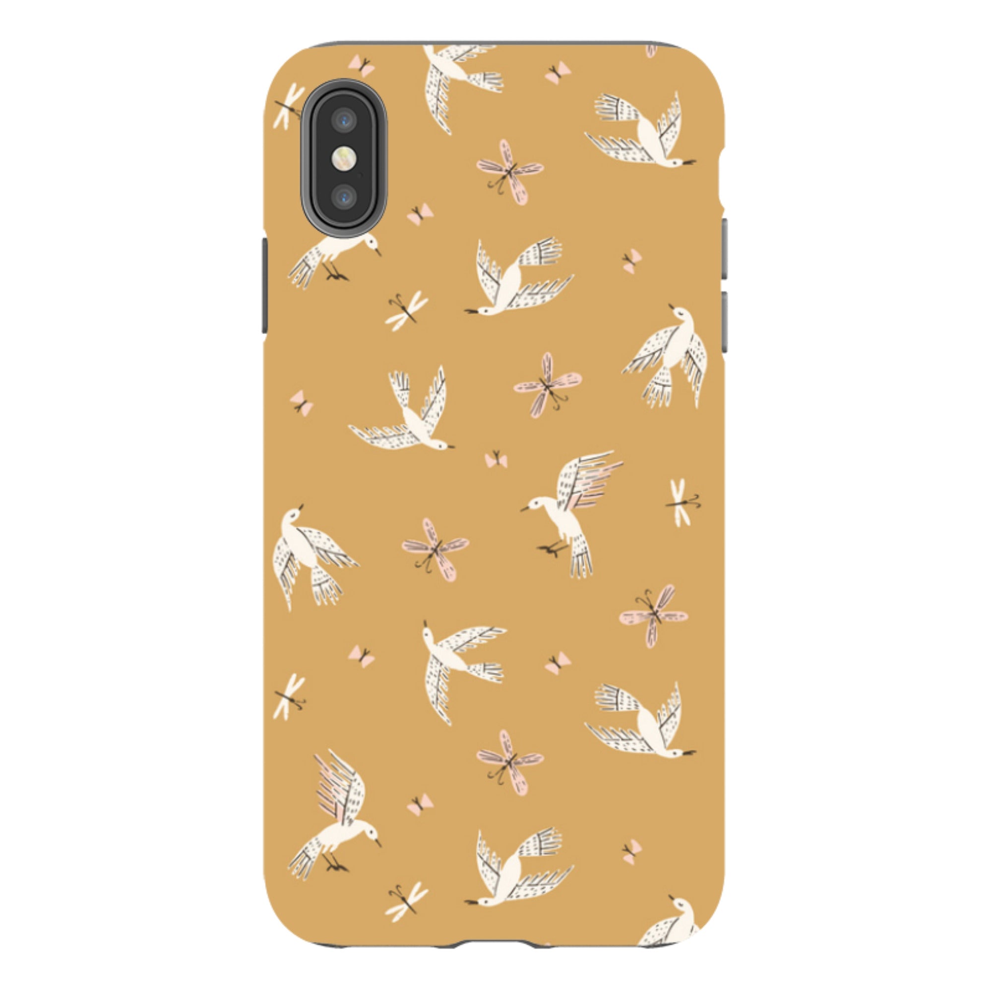 iPhone Tough Case - Birds And Butterflies By Meghann Rader