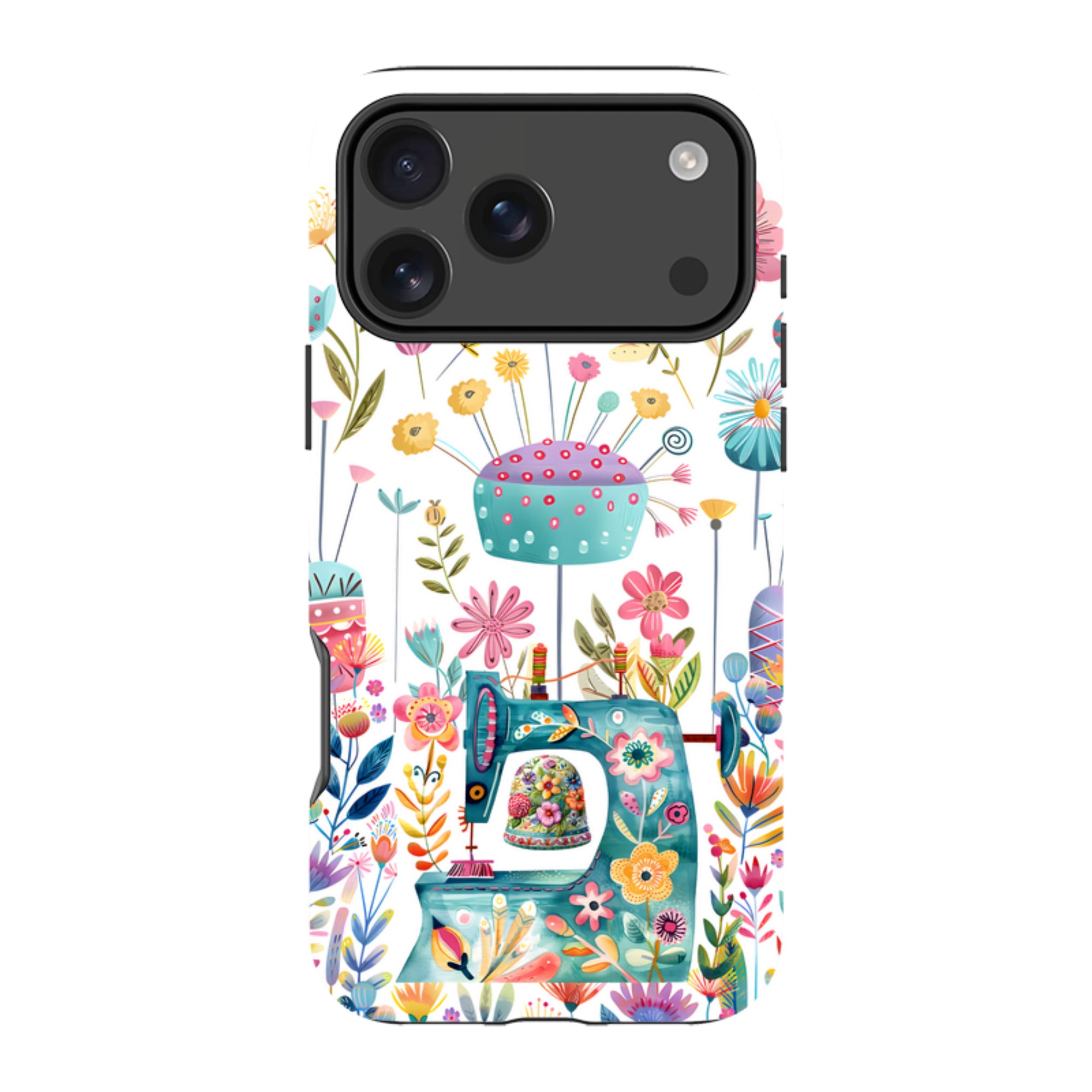 iPhone Case - Floral Sewing Machine