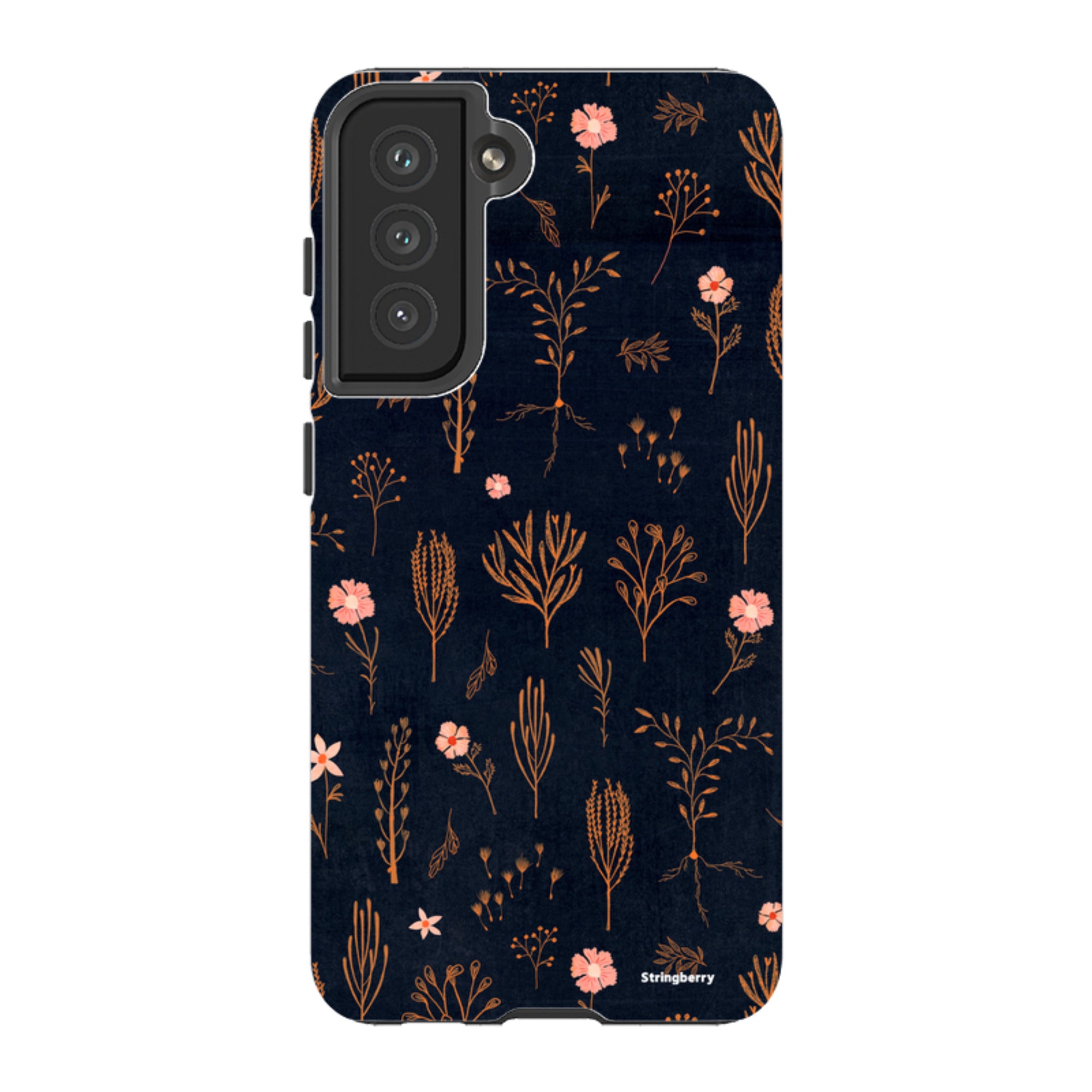 Samsung Tough Case - Floral Light Orange And Pink By Katherine Quinn