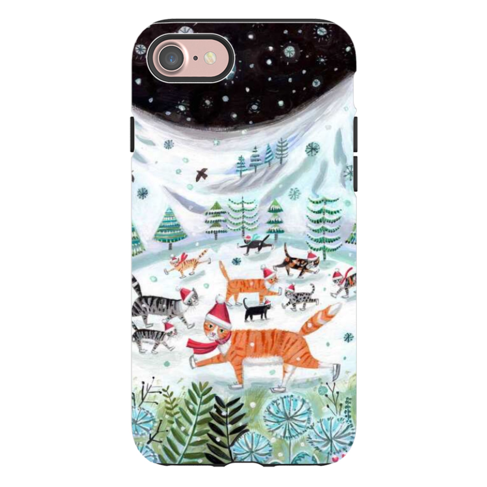 iPhone Tough Case - Cats On Ice By Mary Stubberfield