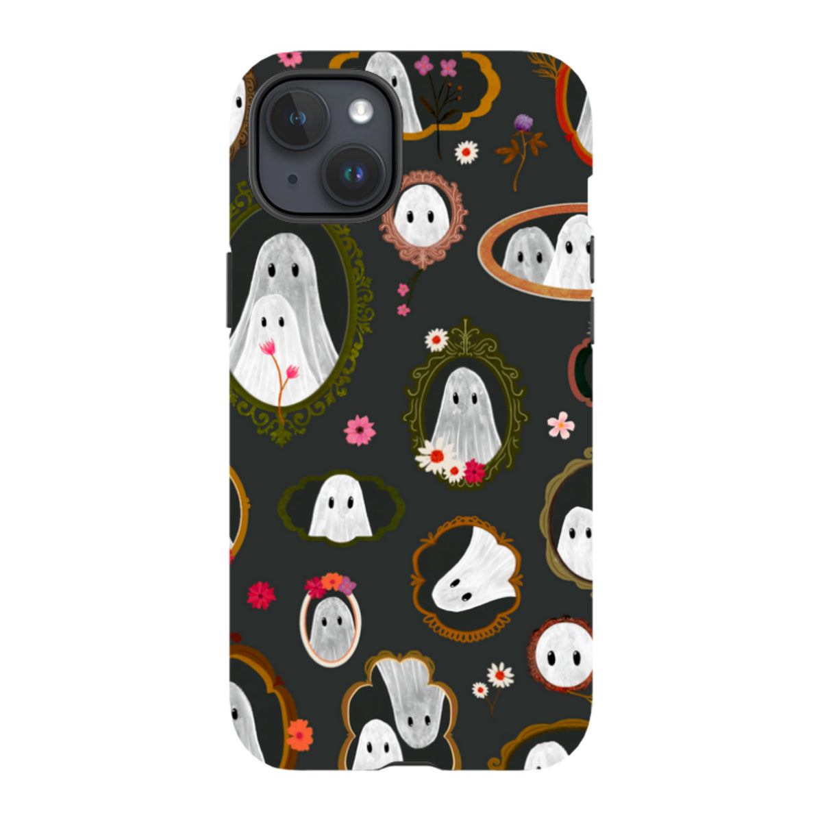 iPhone Tough Case - Framed Ghosts - Charcoal By Katherine Quinn