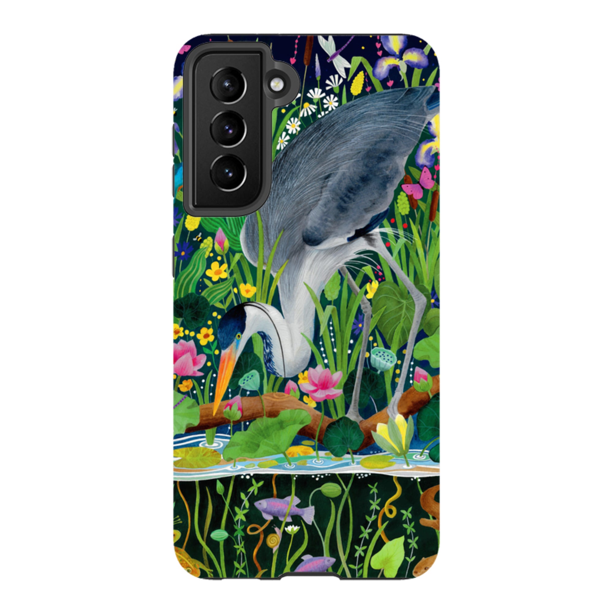 Samsung Tough Case - Heron Fishing By Bex Parkin