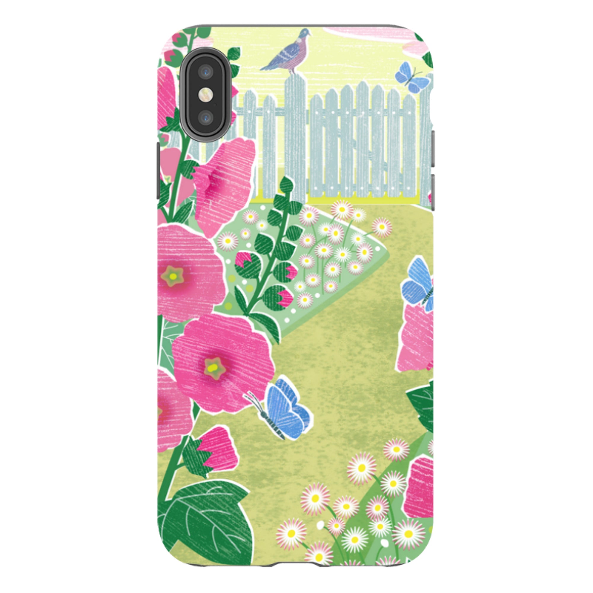iPhone Tough Case - Hollyhocks By Liane Payne