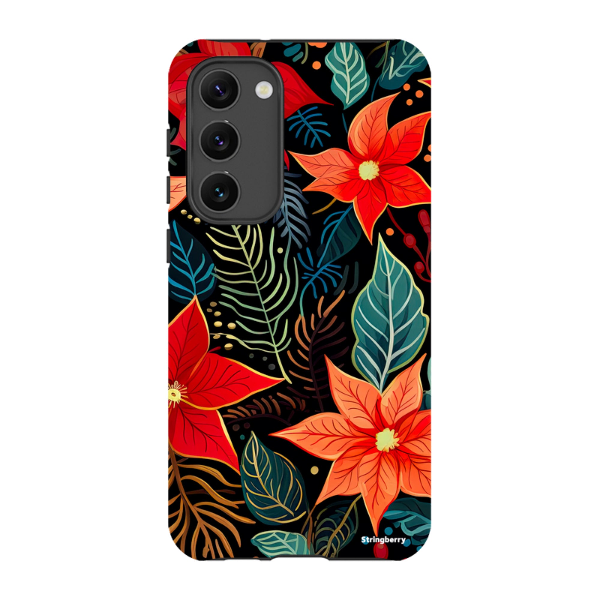 Samsung Tough Case -Red Winter Floral