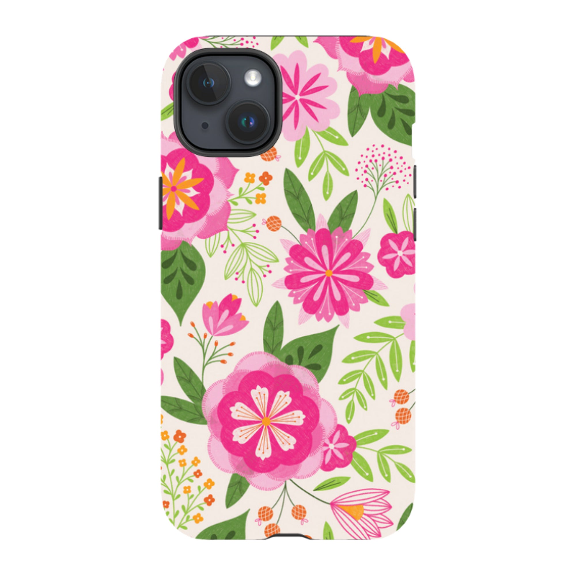iPhone Tough Case - Big Bold Blooms Ivory By Jenny Zemanek