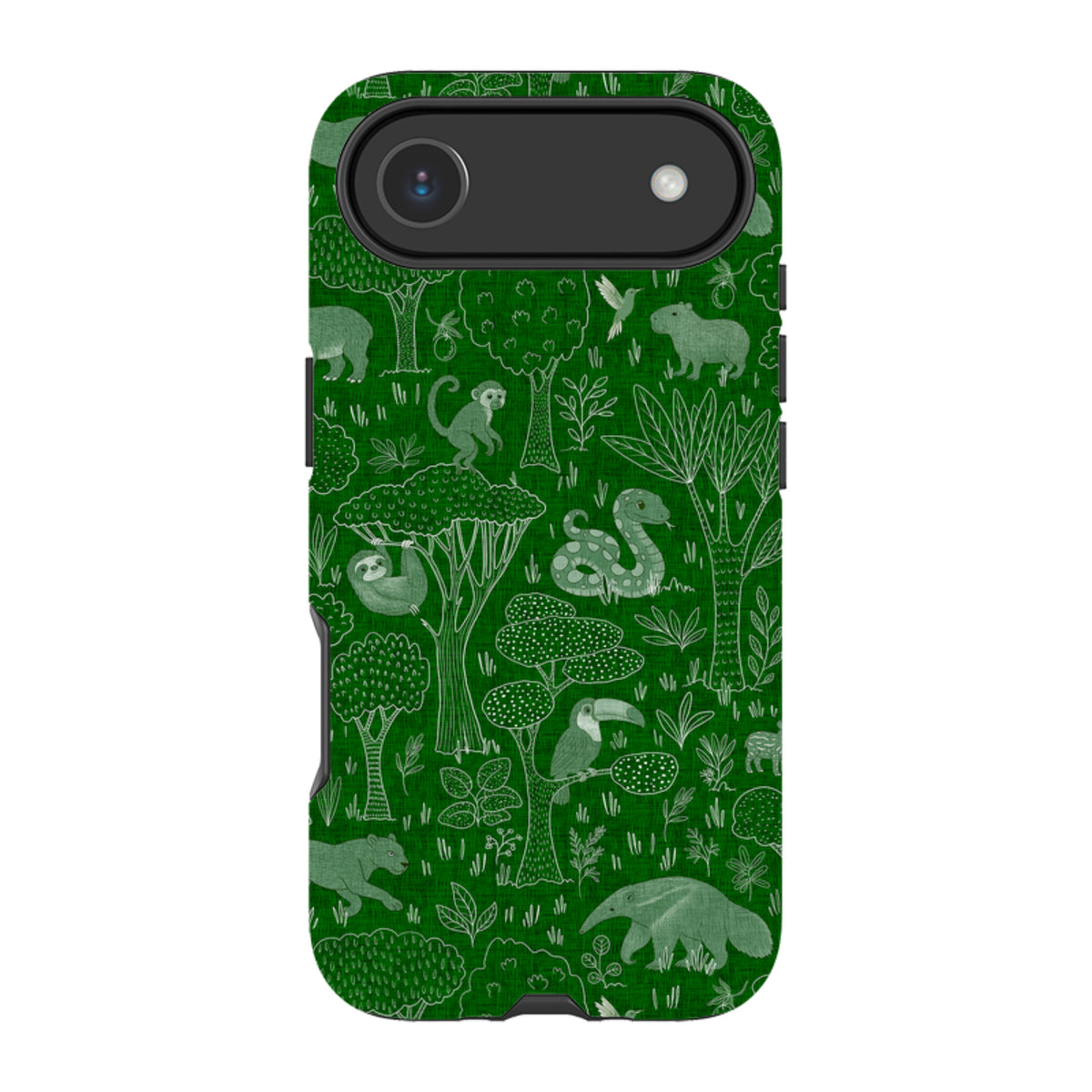 iPhone Tough Case - Tropical Jungle Animals green By Katherine Quinn