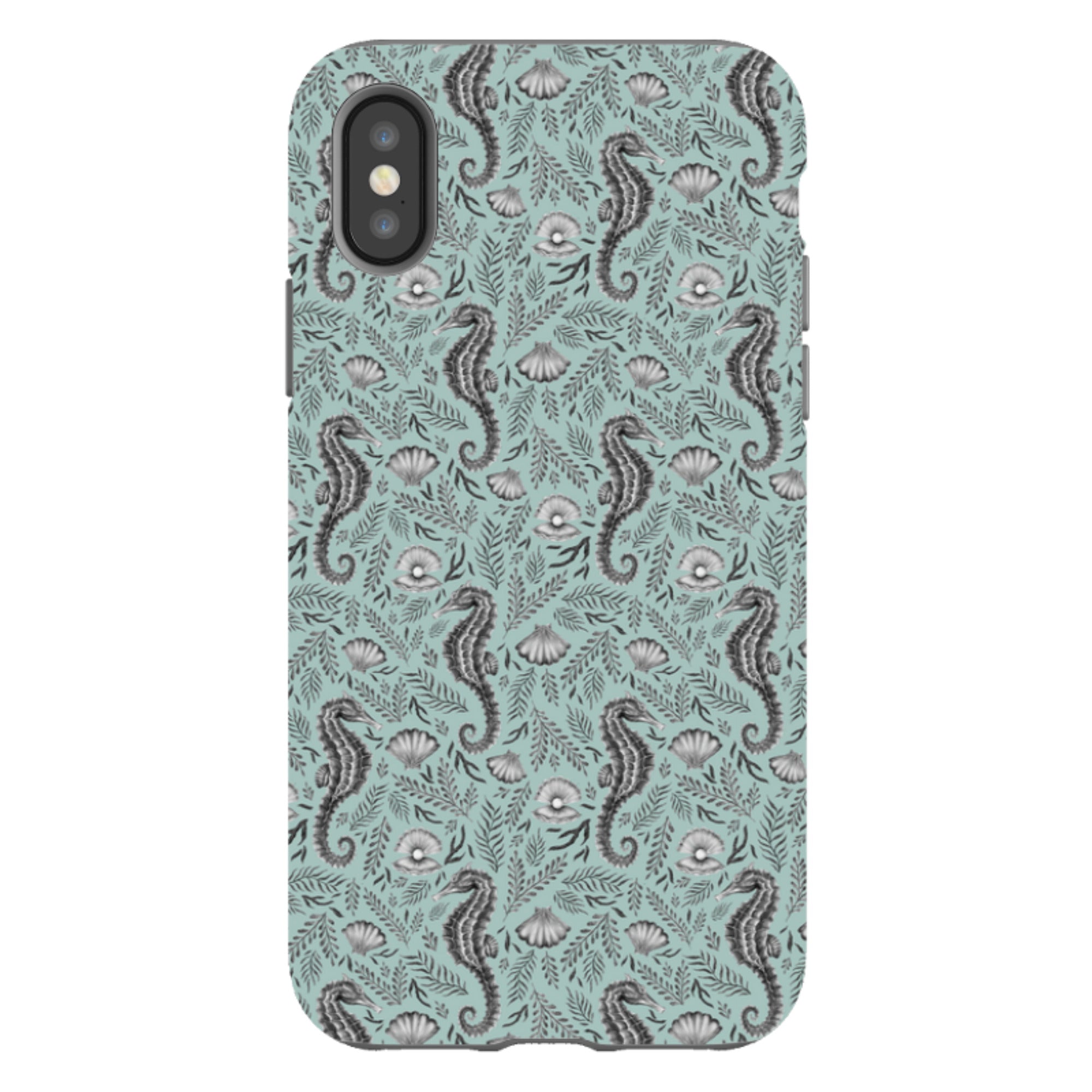 iPhone Tough Case - Seahorse Seafoam By Catherine Rowe