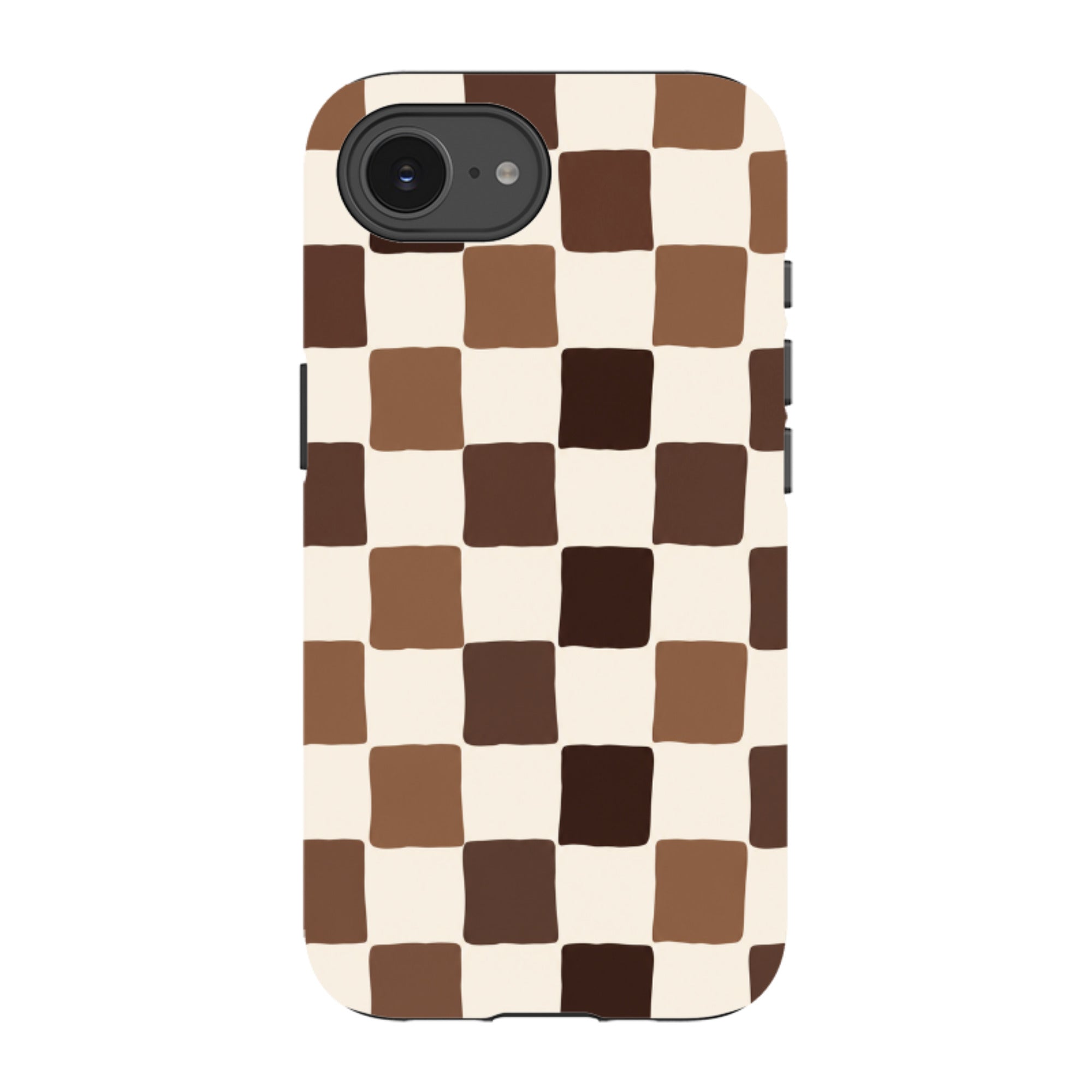 iPhone Tough Case - Brown Checkerboard