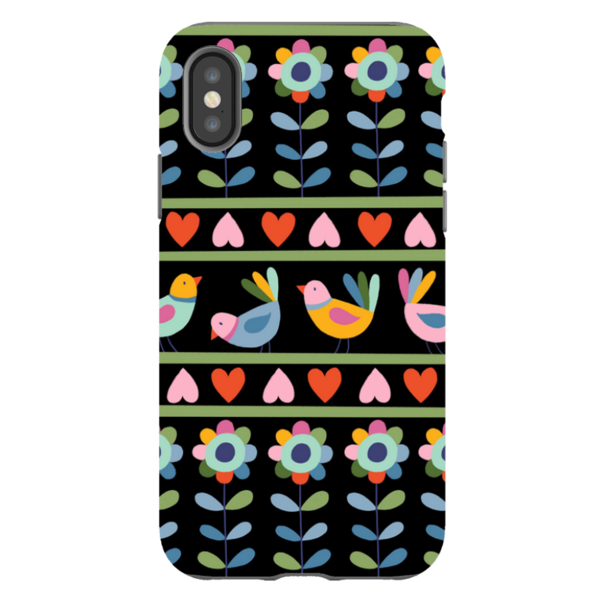iPhone Tough Case - Folky Birds II By Suzy Taylor