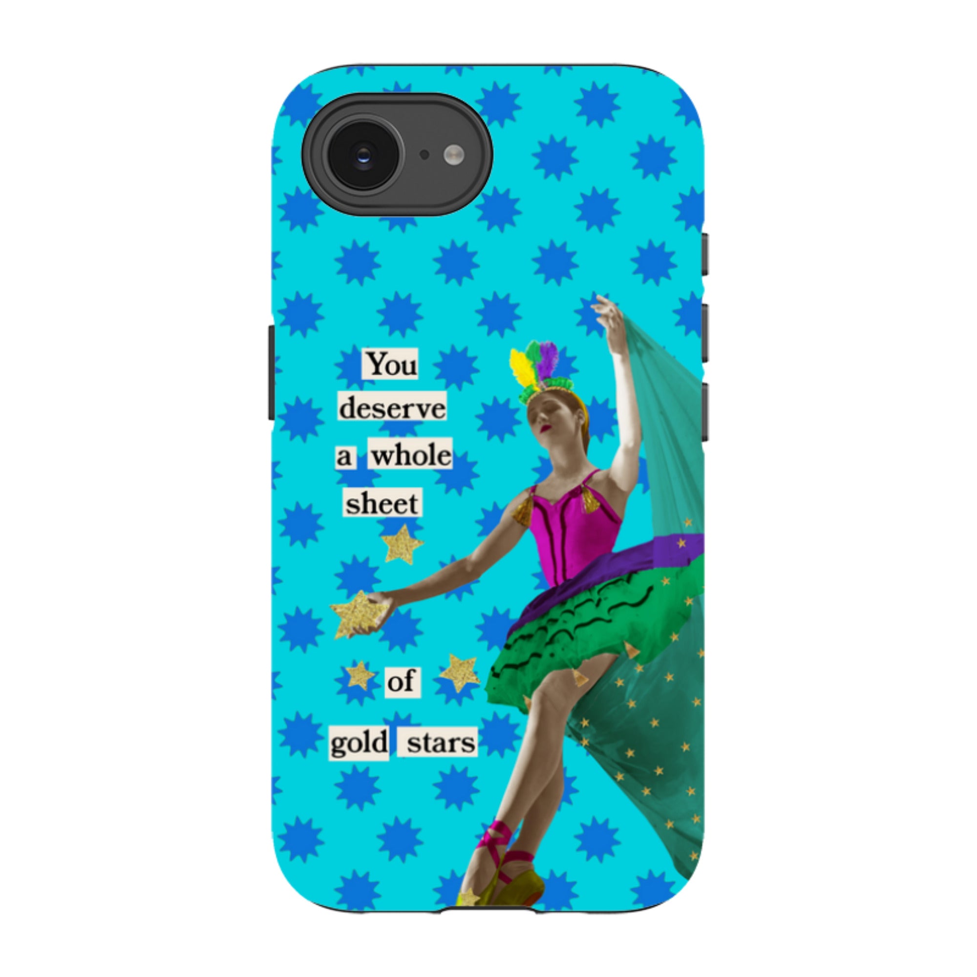iPhone Tough Case - Gold Stars By Clare Jordan