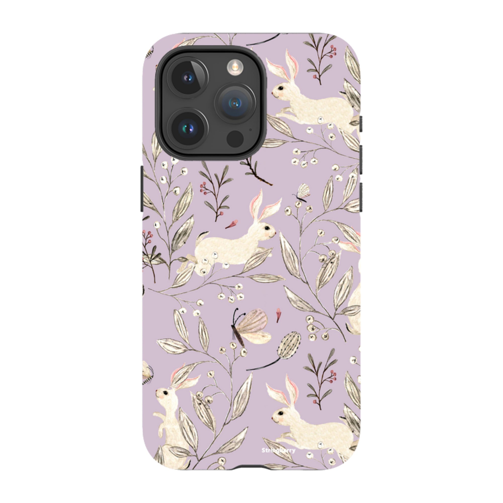 iPhone Tough Case - Bunnies Mauve By Katherine Quinn