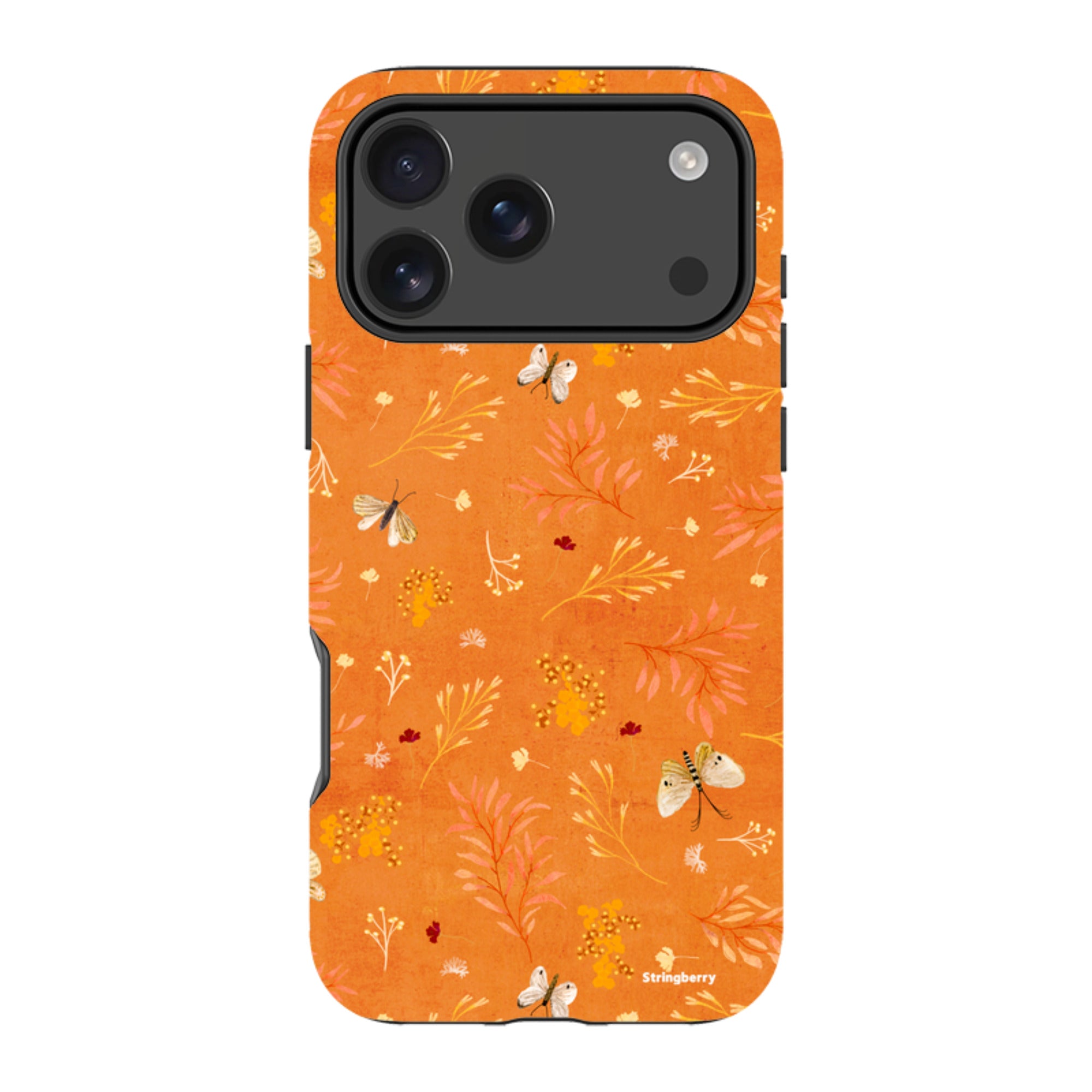 iPhone MagSafe Tough Case - Blush Floral Orange By Katherine Quinn