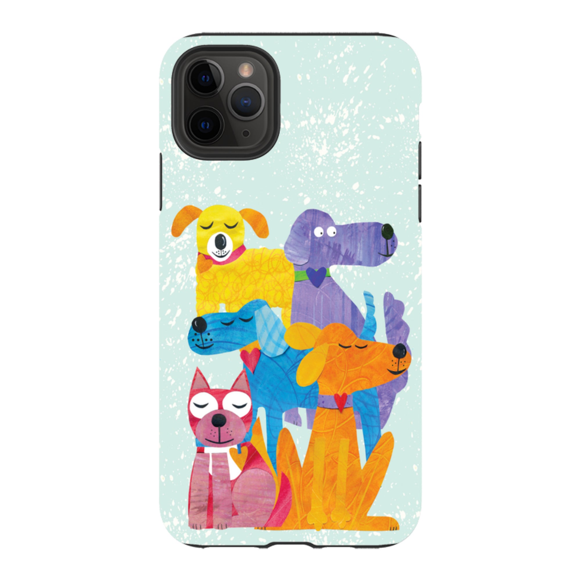 iPhone Tough Case - Patch Work Pups By Tracey English