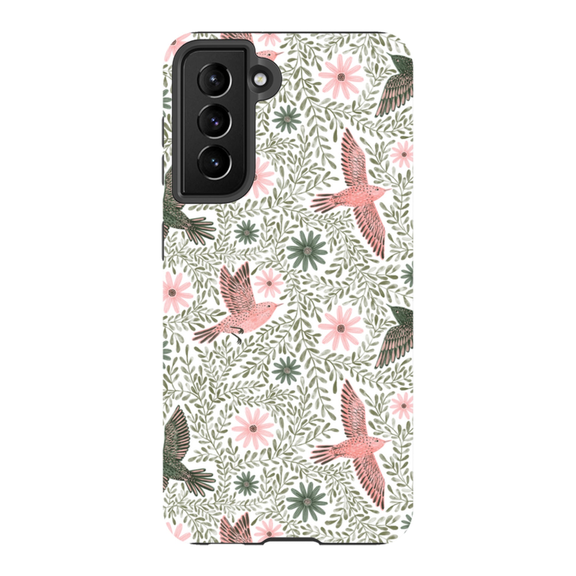 Samsung Tough Case - Bird Pattern Green By Lee Foster Wilson