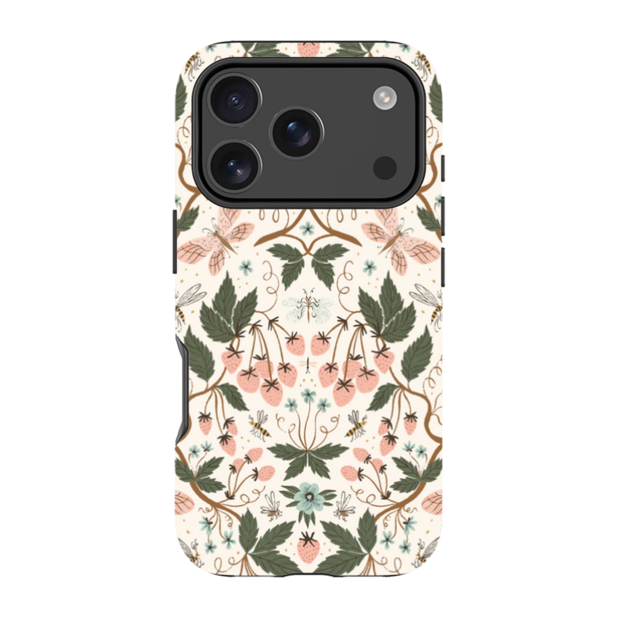 iPhone Tough Case - Bugs And Berries Pattern By Meghann Rader