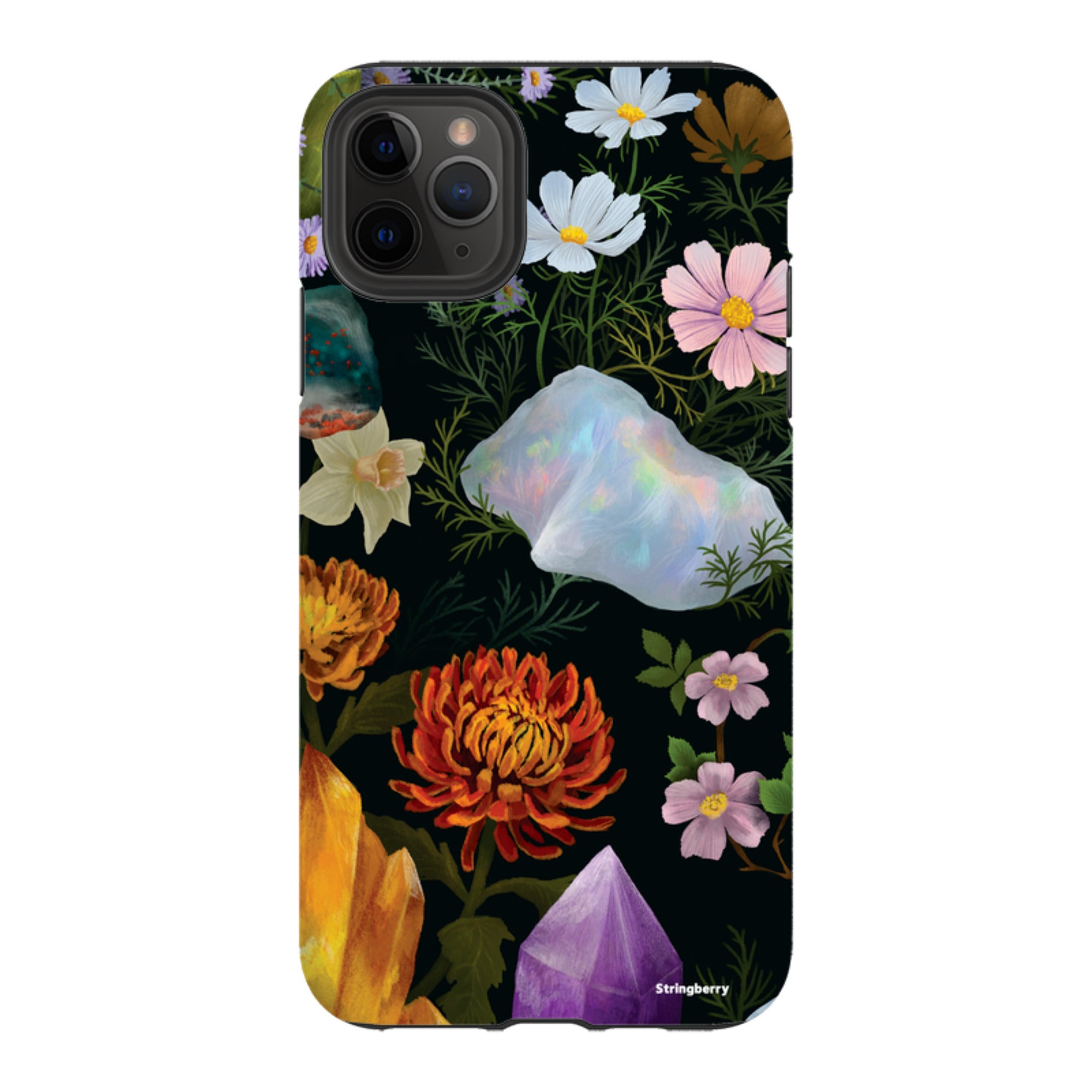 iPhone Tough Case - Crystal Flowers By Anna Stead