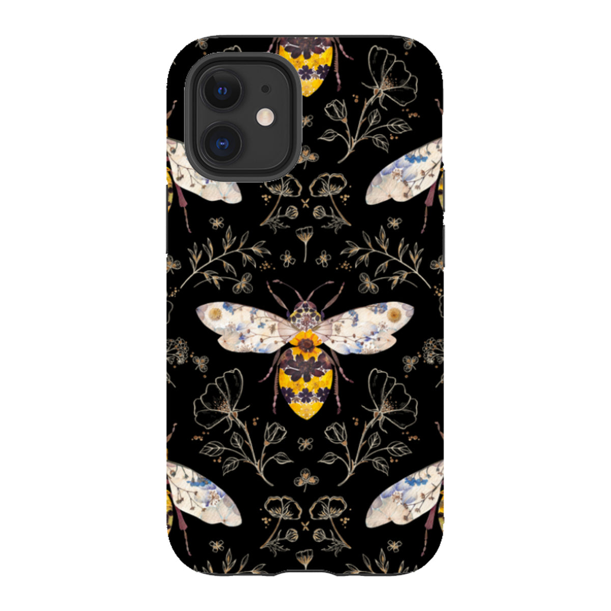 iPhone Tough Case - Midnight Bumble Bee By Helen Ahpornsiri