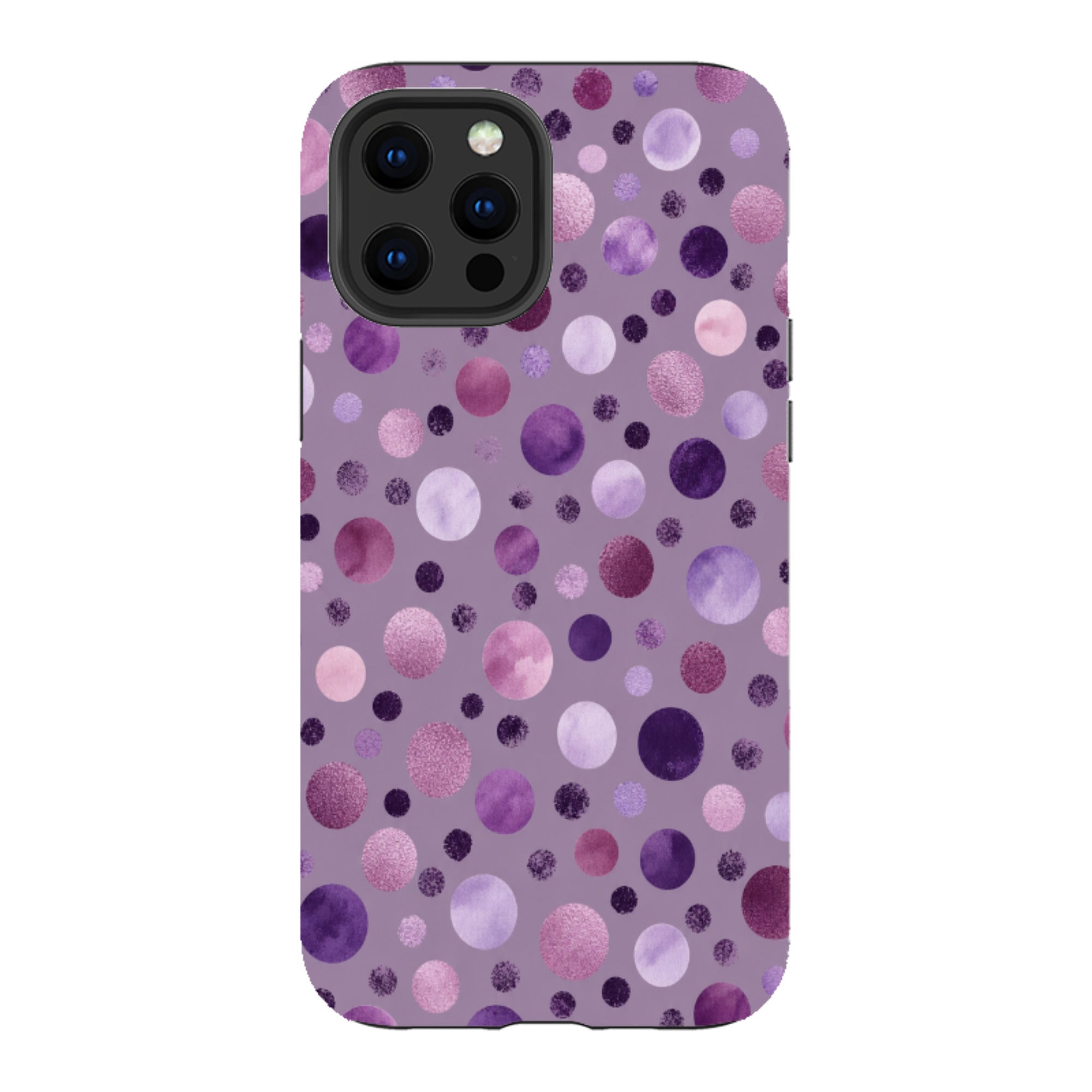 iPhone Tough Case - Mauve Polka Dot