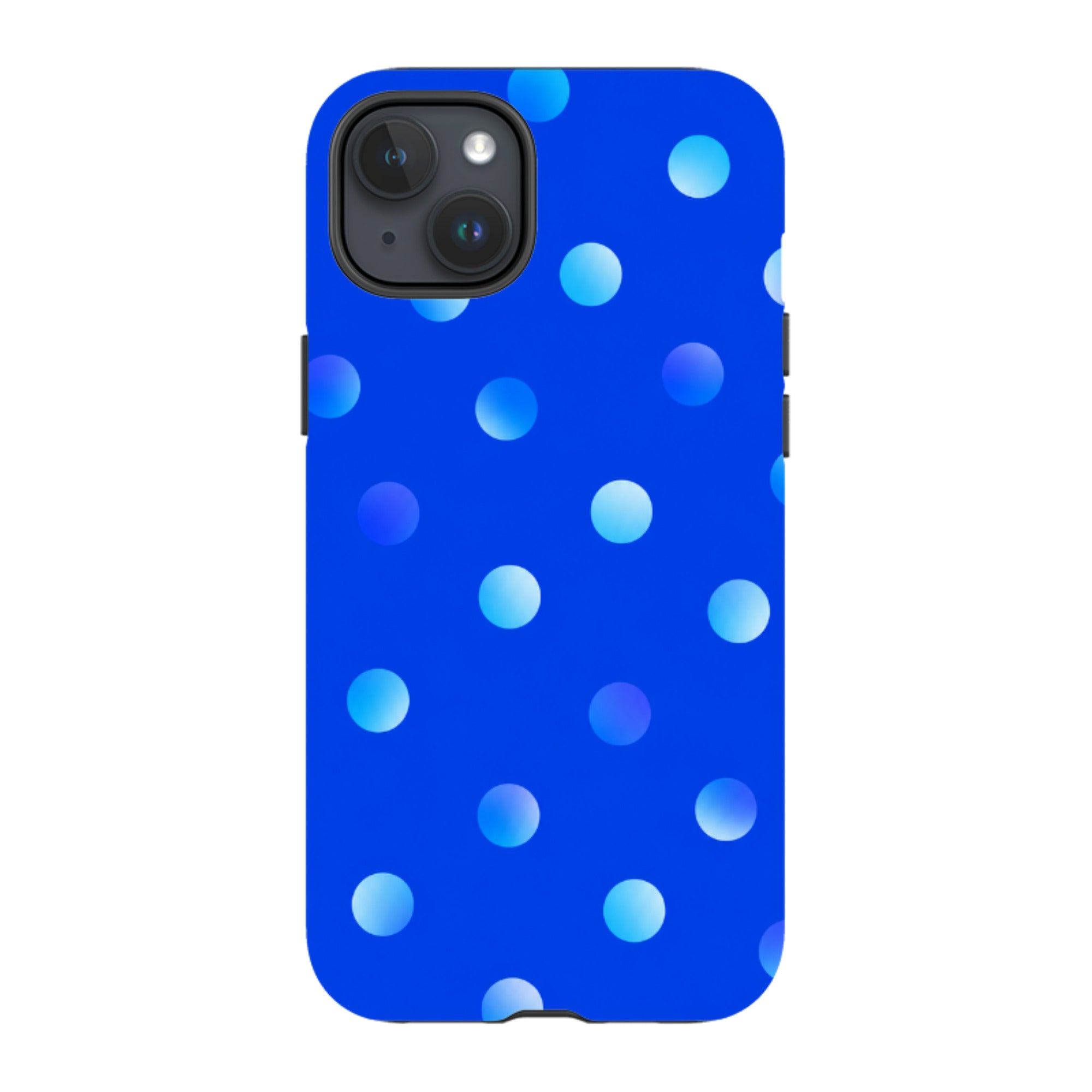 iPhone Tough Case - Blue Polka Dot