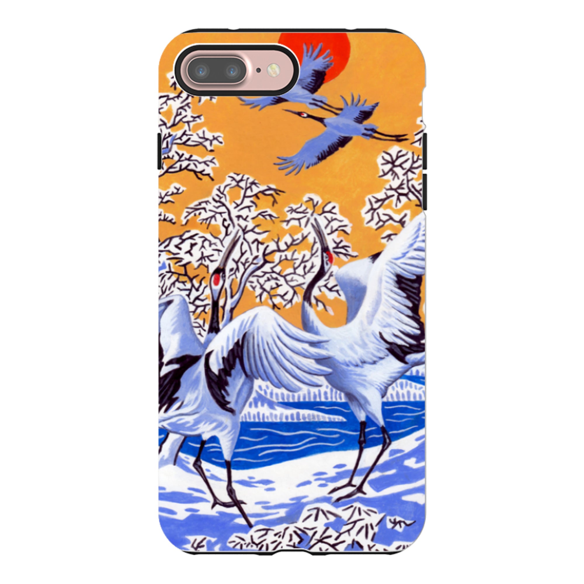 iPhone Tough Case - Japanese Cranes By Philip Hood