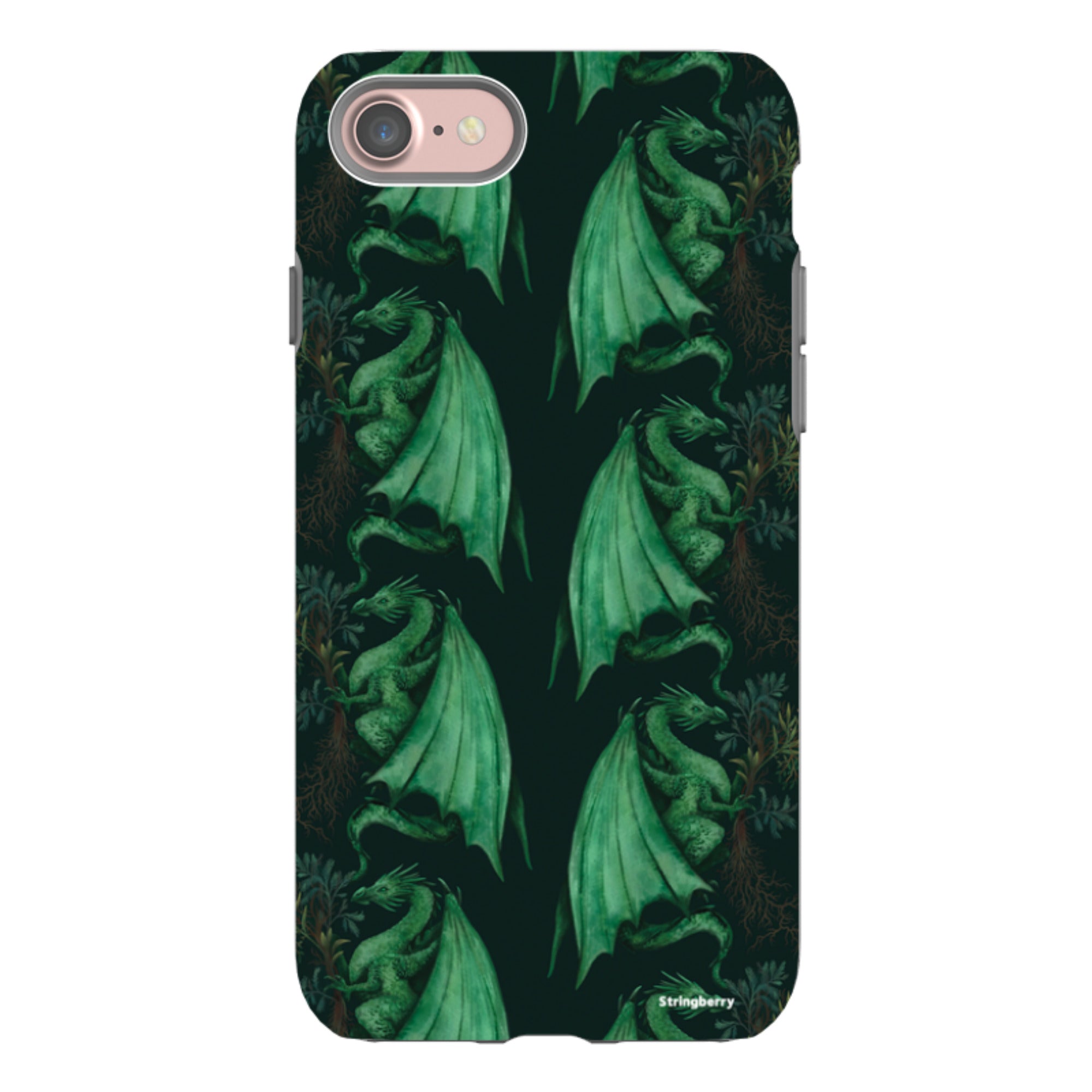 iPhone Tough Case - Arbor Dragon Pattern By Anna Stead