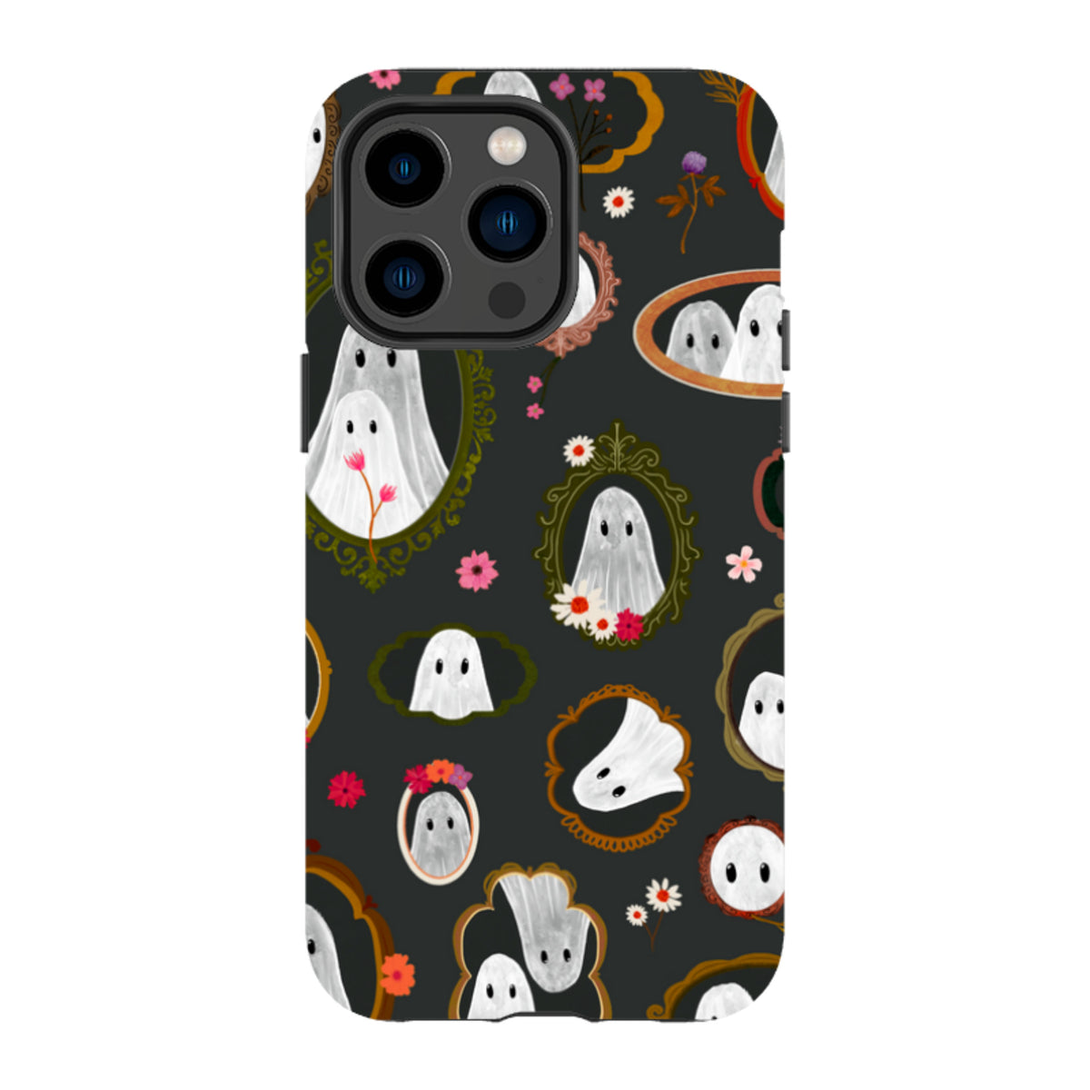 iPhone Tough Case - Framed Ghosts - Charcoal By Katherine Quinn